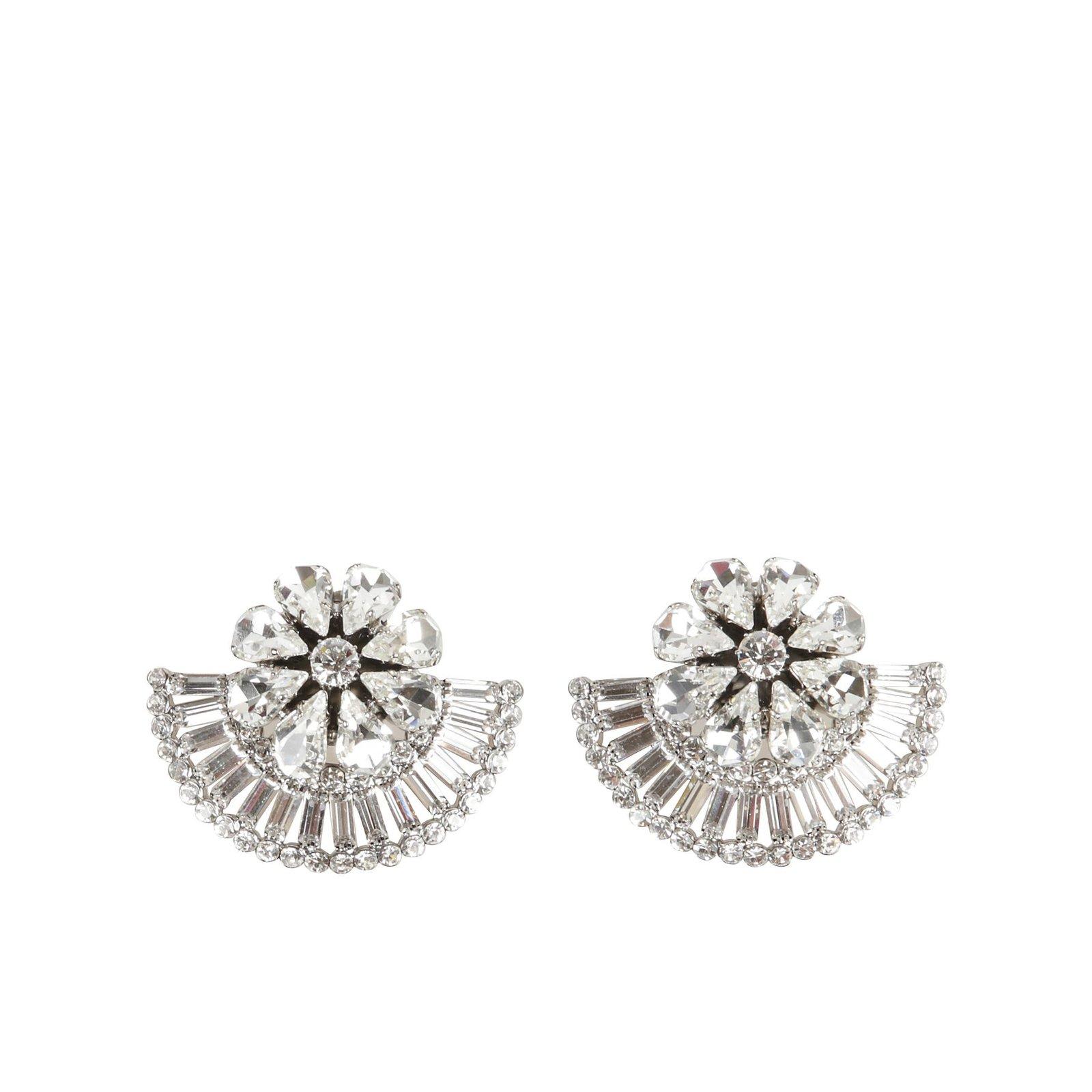 Alessandra Rich Embellished Clip-on Earrings