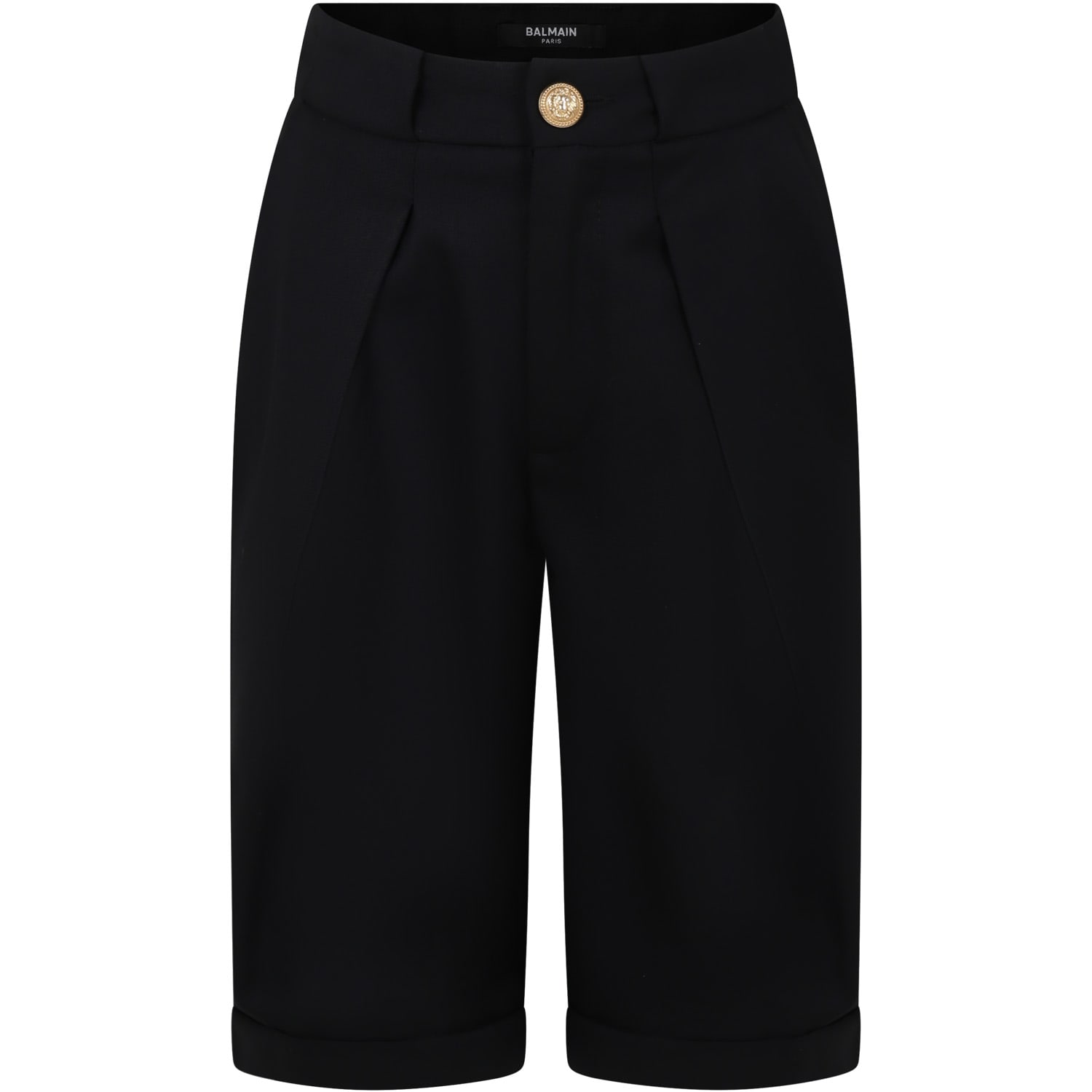 Balmain Black Shorts For Boy