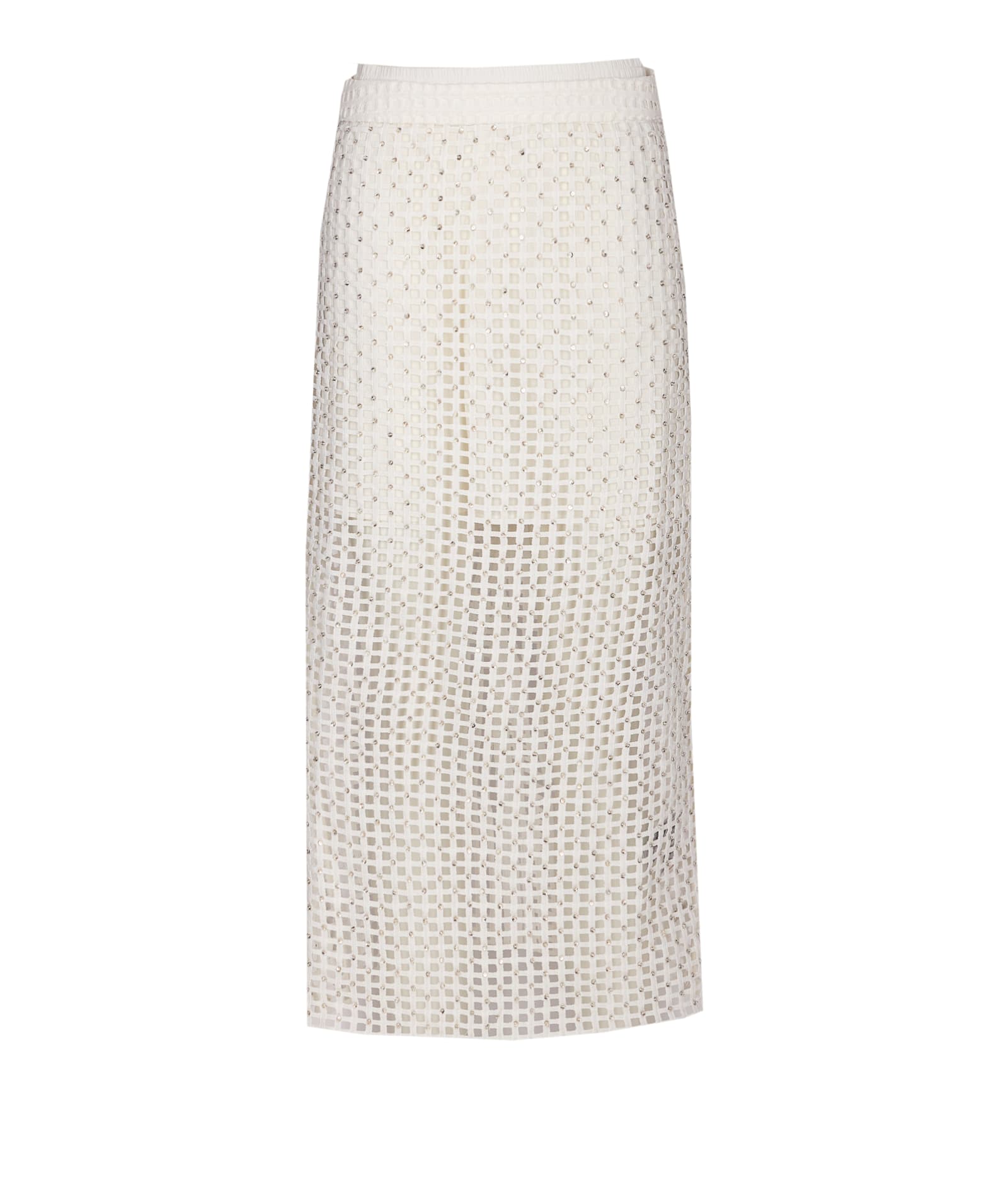 Essentiel Antwerp Handkerchief Mesh Embellished Beads Skirt