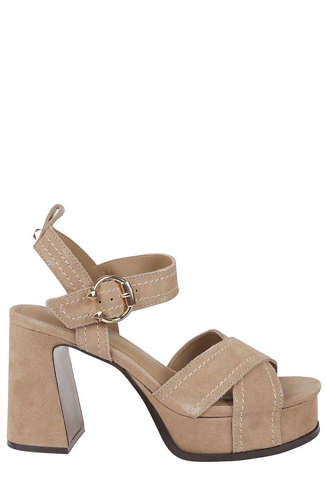 Ash Melany Cross-over Strap Platform Sandals