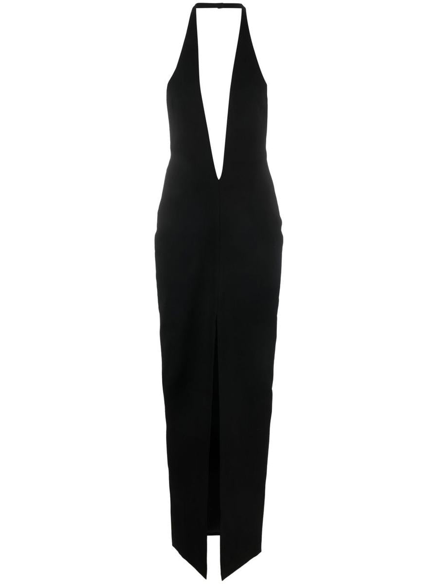 Monot Silk Crepe Long Dress