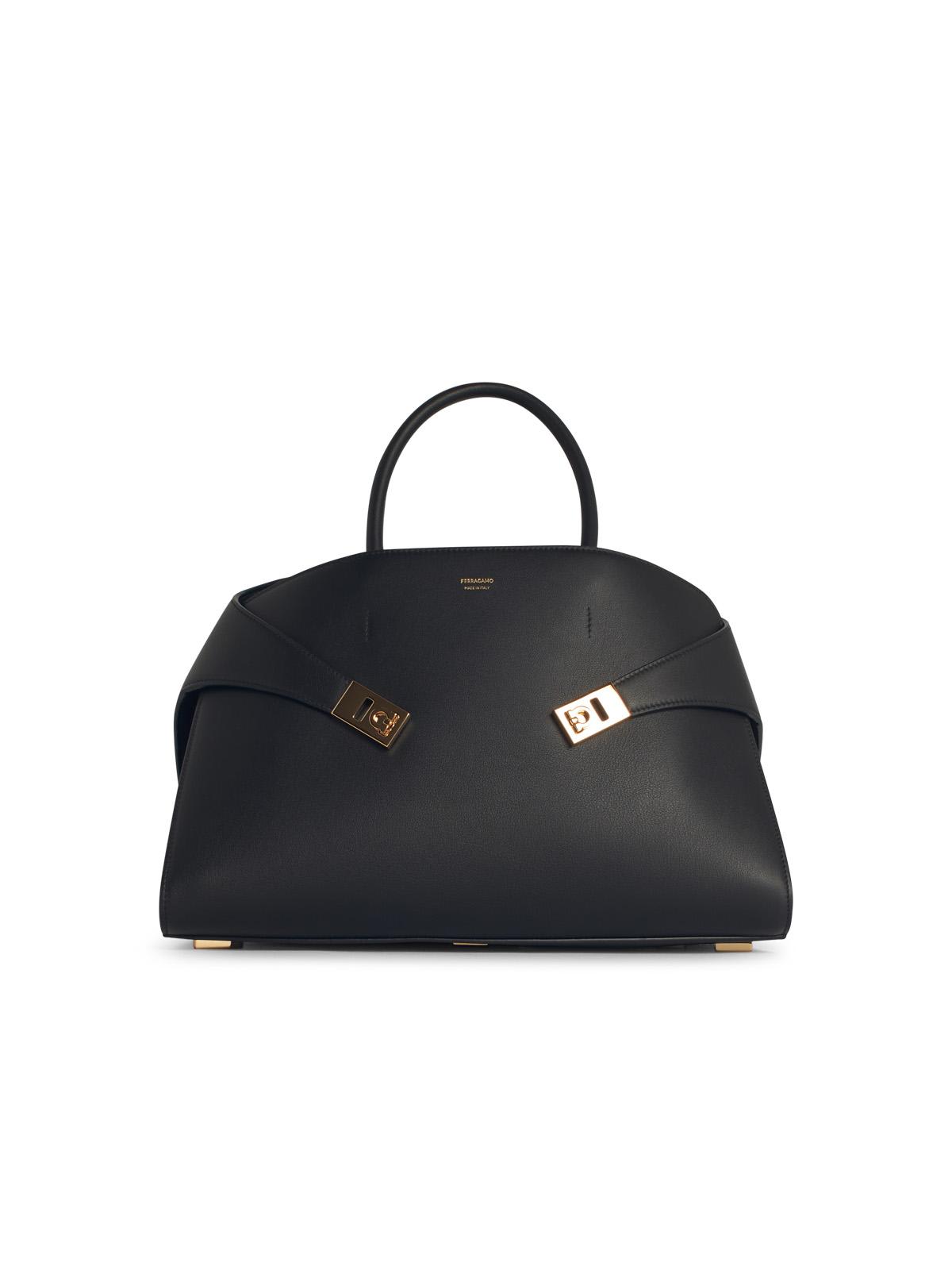 Ferragamo hug Black Leather Bag