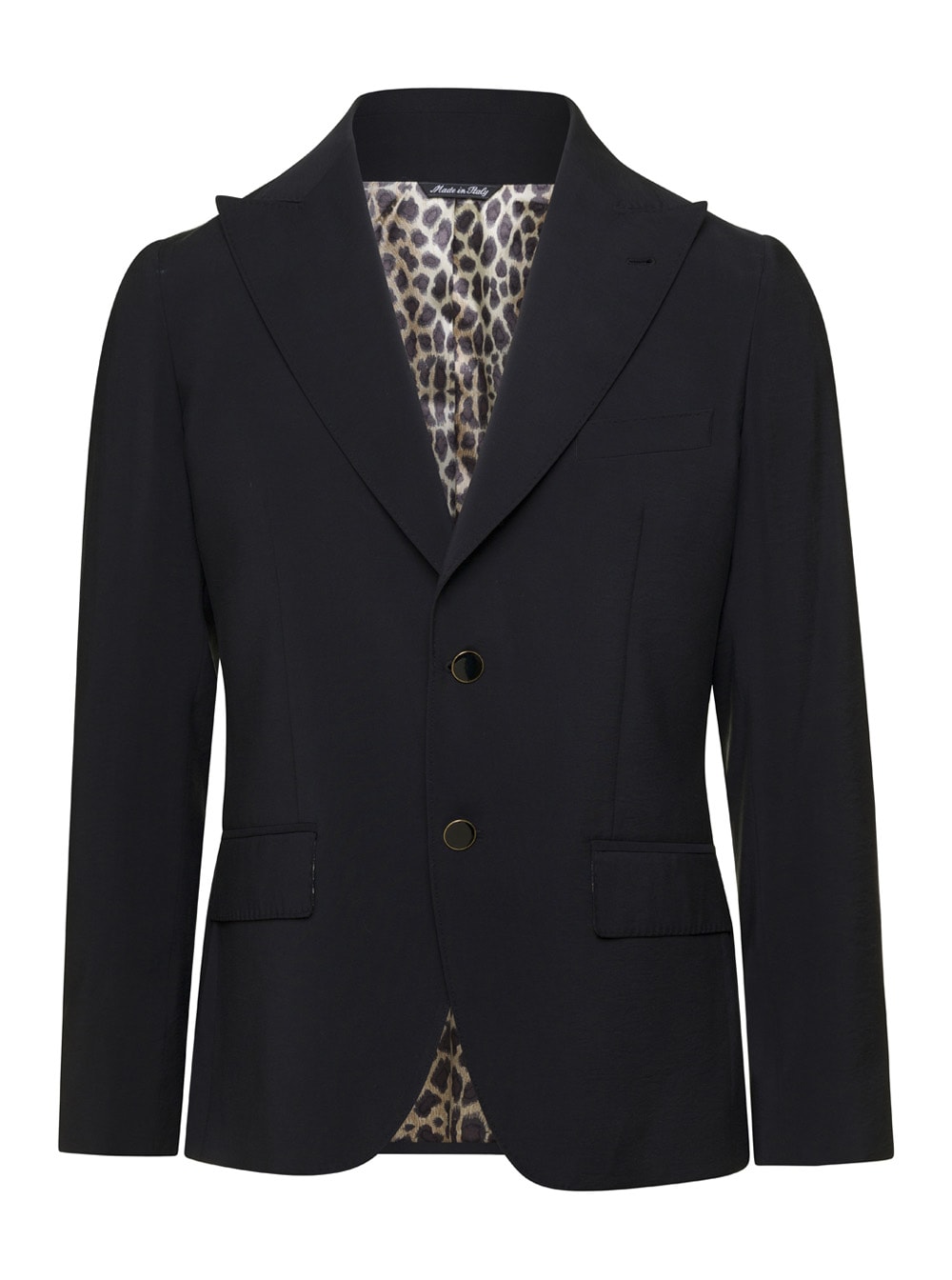 Reveres 1949 Black Single-breasted Blazer In Viscose Blend Man