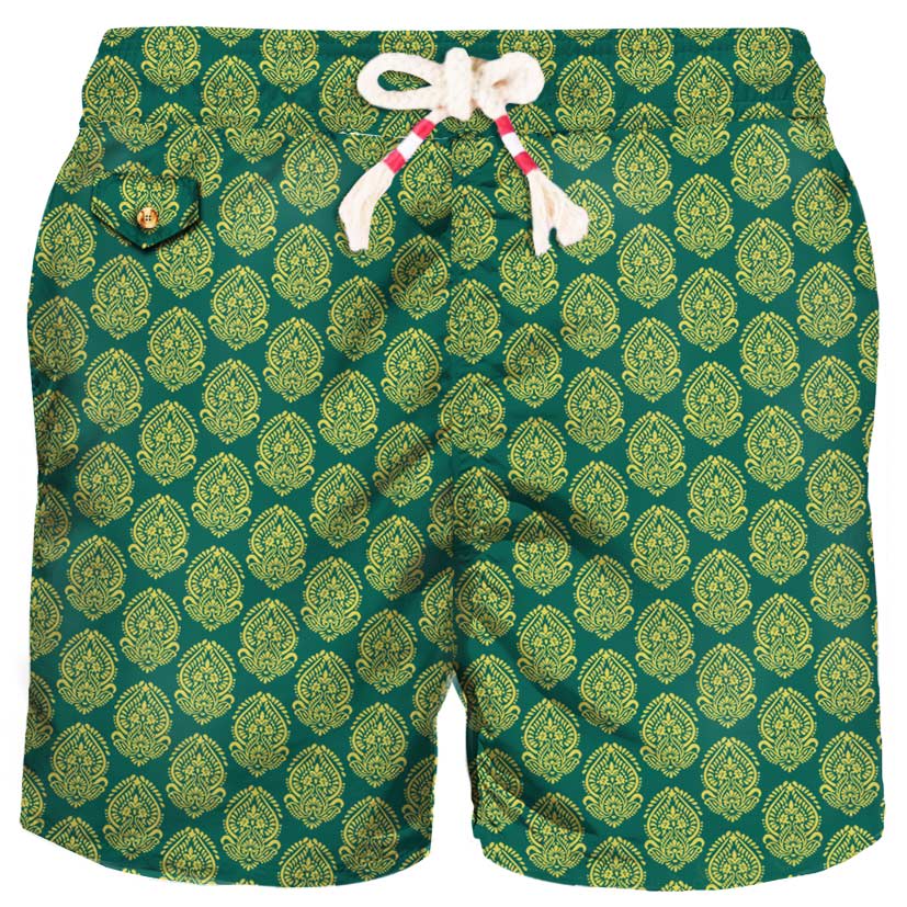 MC2 Saint Barth Light Fabric Man Swim Shorts Indian Print