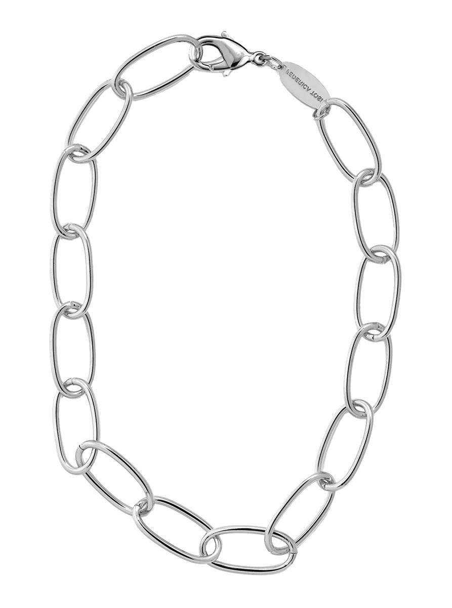 Chain Necklace In Silver Brass Woman