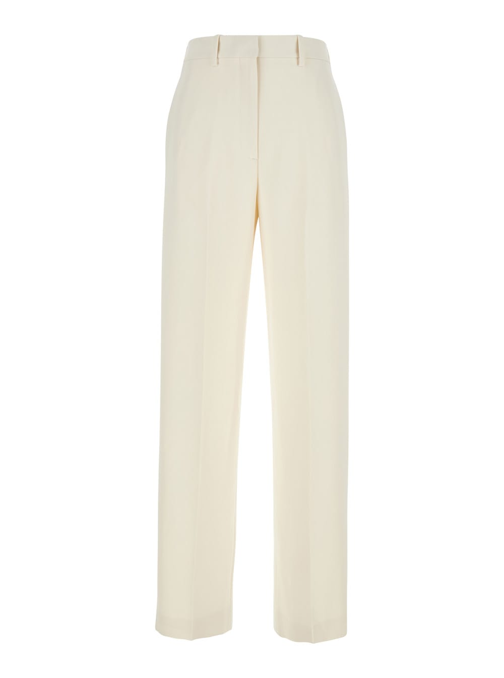 Theory admiral White Pants With Belt Loops In Tech Fabric Woman