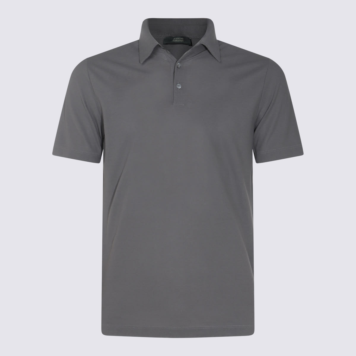 Zanone Grey Cotton Polo Shirt