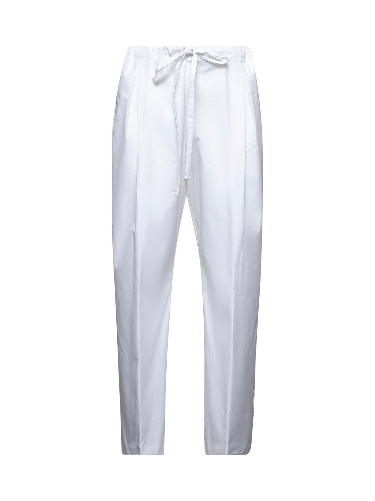 Khaite White Poplin Trenton Trousers