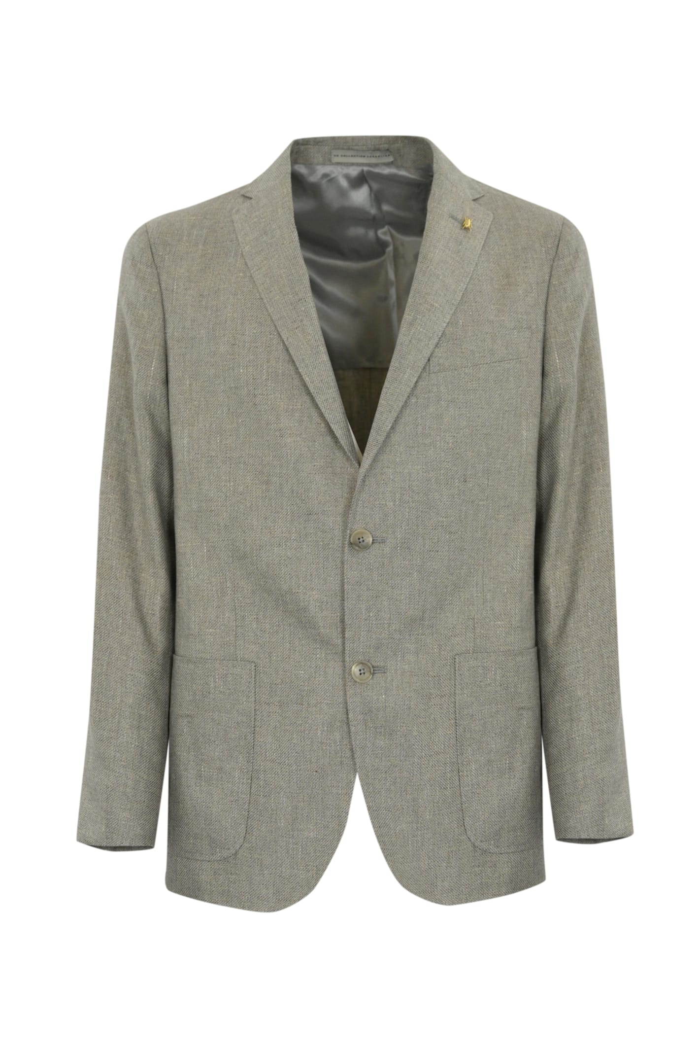 Corneliani 单排扣亚麻天丝夹克