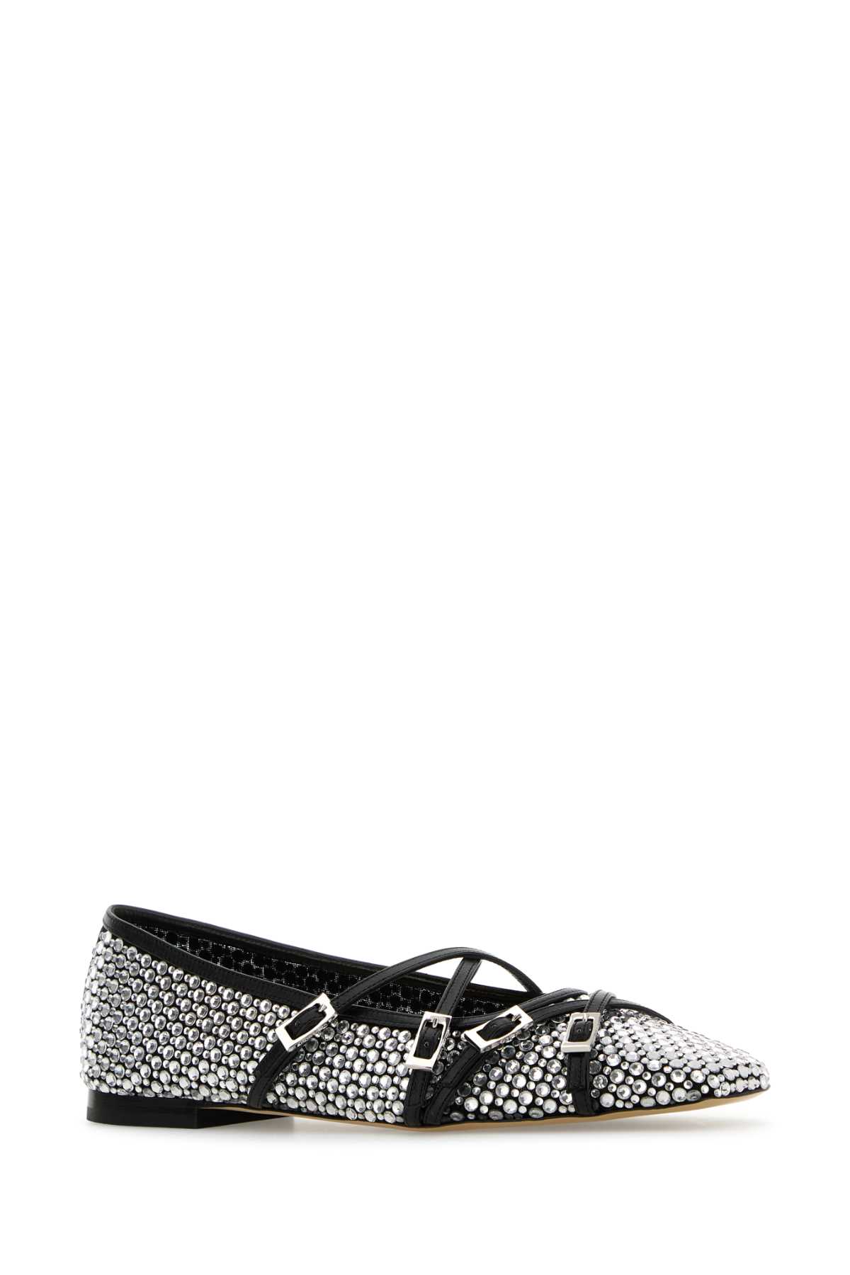 Mach & Mach Embellished Fabric Ballerinas