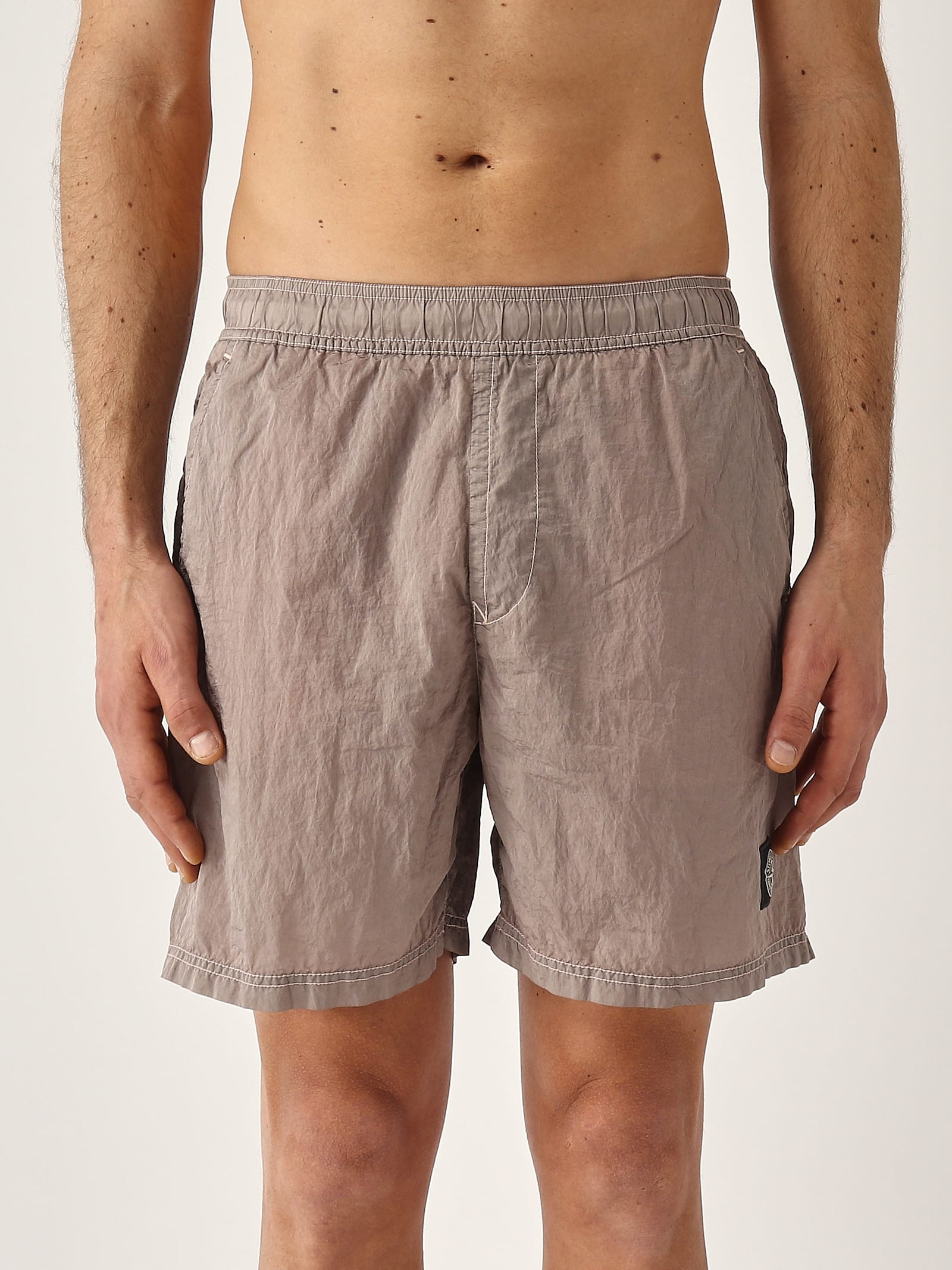 Stone Island Costume Con Logo Compass Swim Shorts