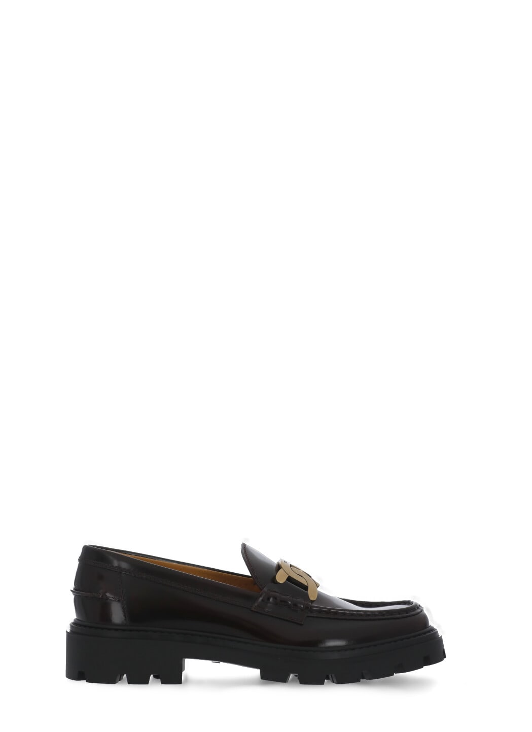 Tod's Leather Loafers With Chain Detail