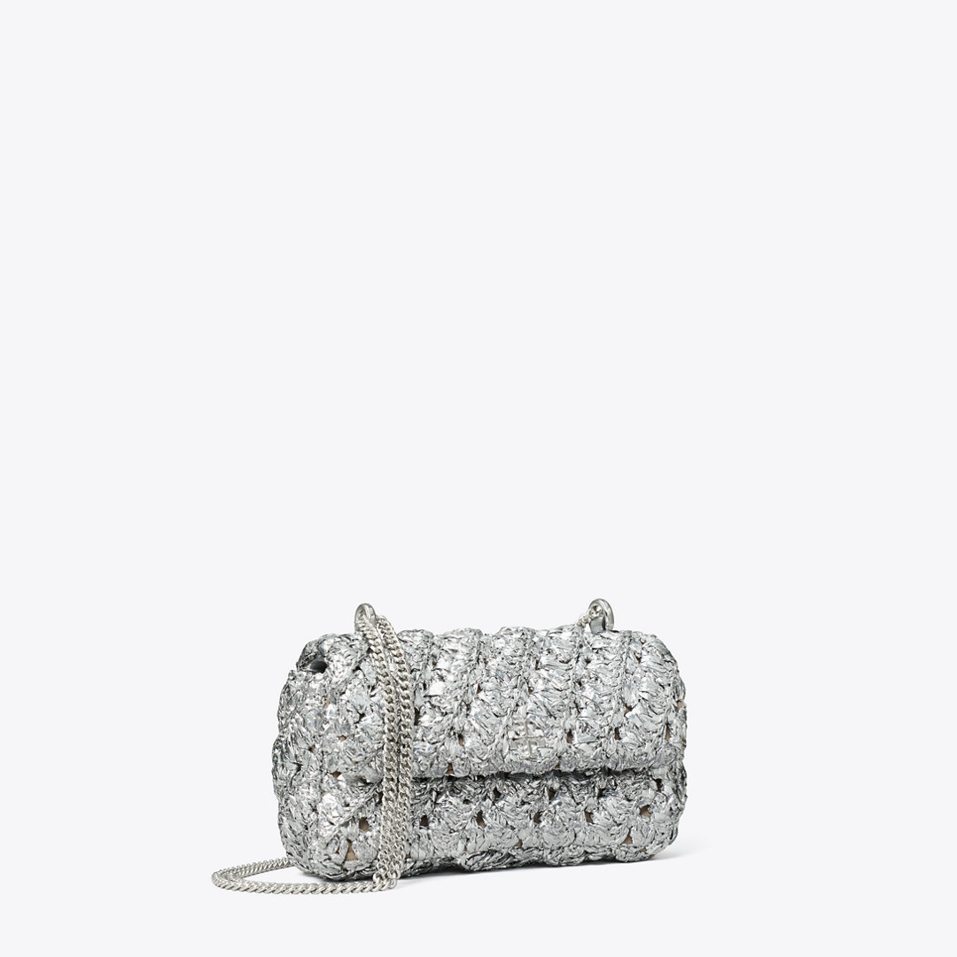 Tory Burch Mini Kira Woven Flap Bag