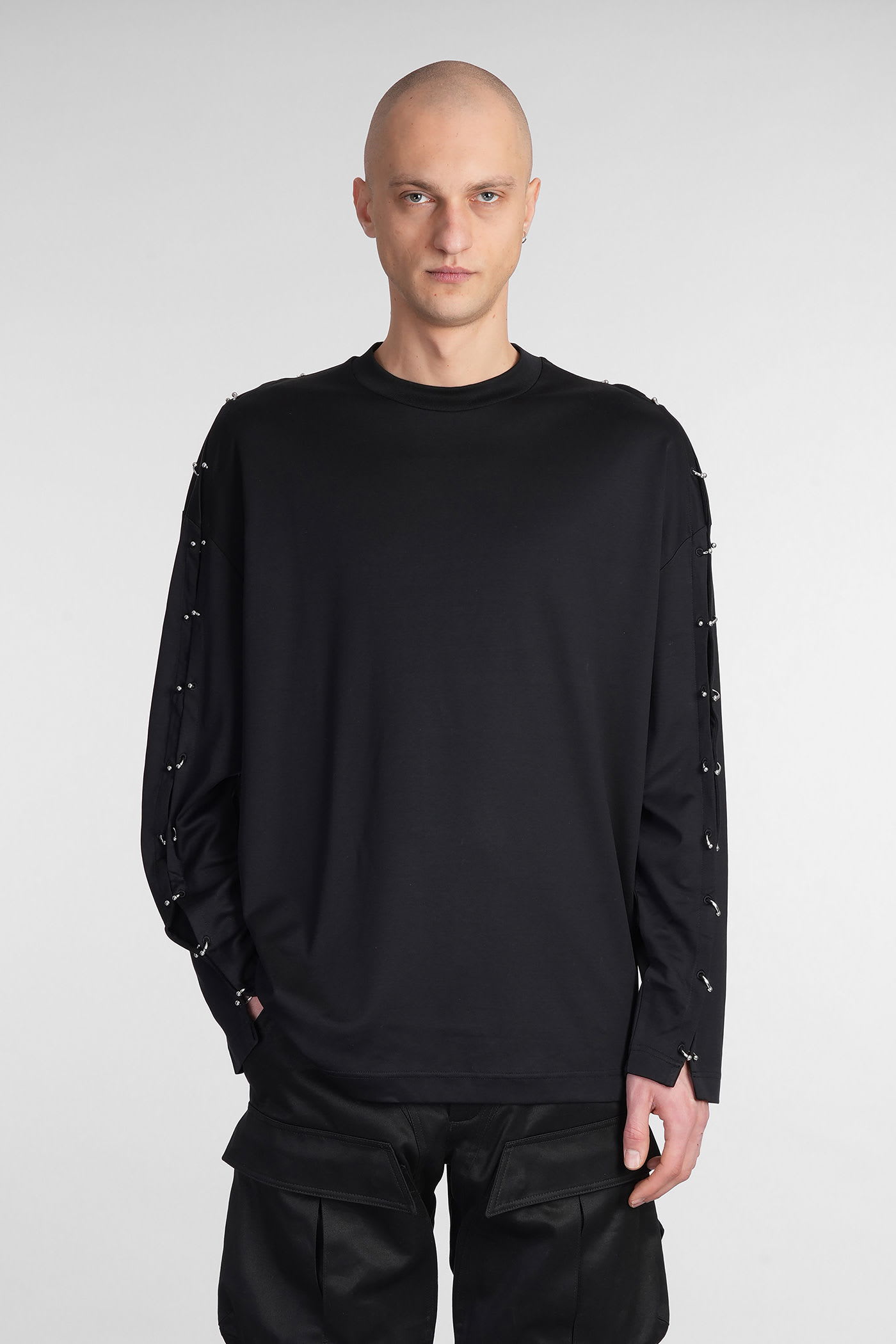 Mugler T-shirt In Black Cotton