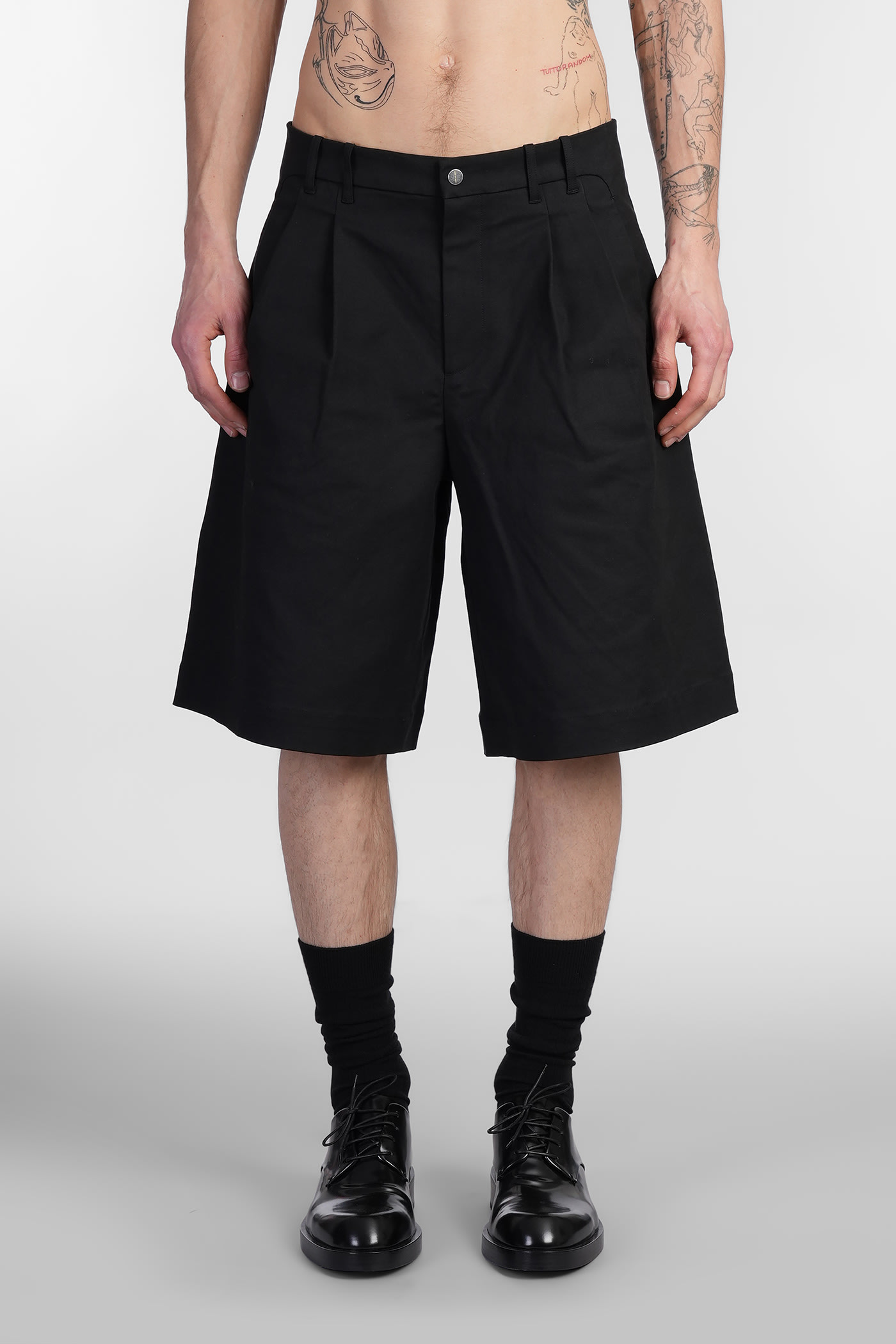 J. L-A. L Static Short Shorts In Black Cotton