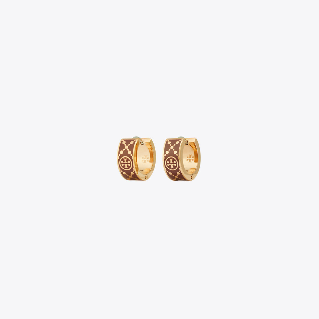 Tory Burch Small T Monogram Hoop Earring