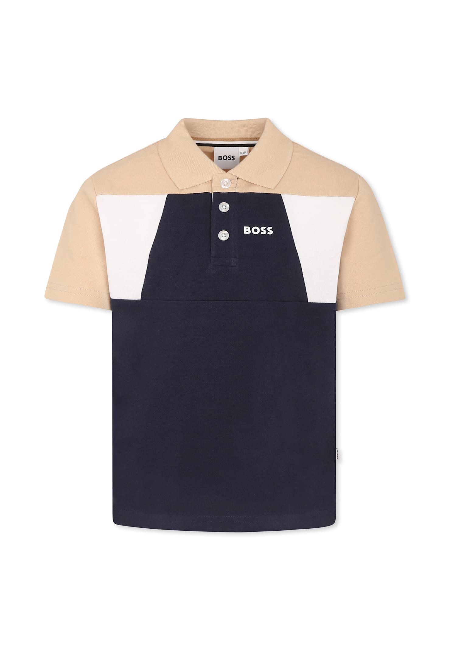 Hugo Boss Blue Polo Shirt For Boy With Logo