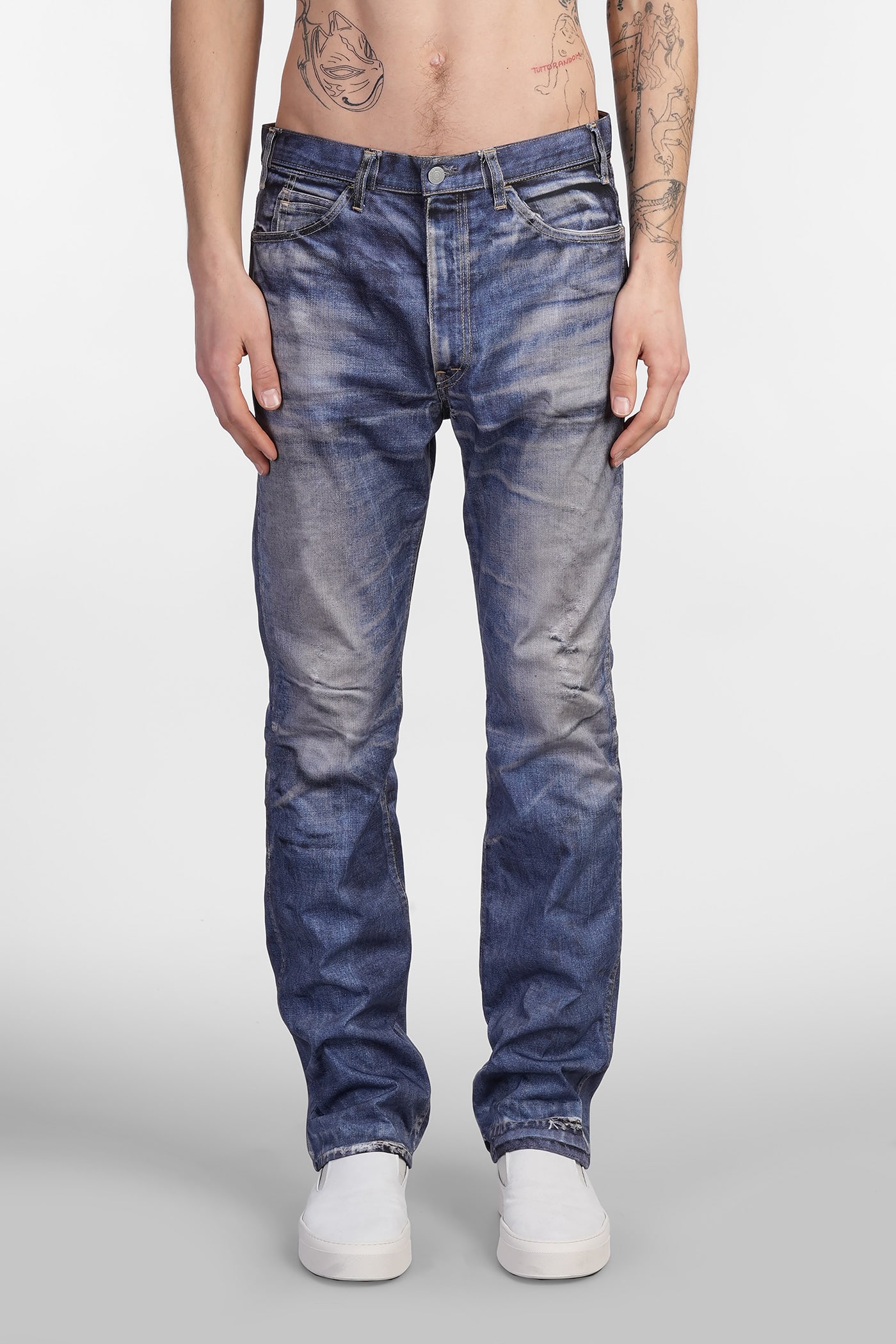 Junya Watanabe Jeans In Blue Nylon