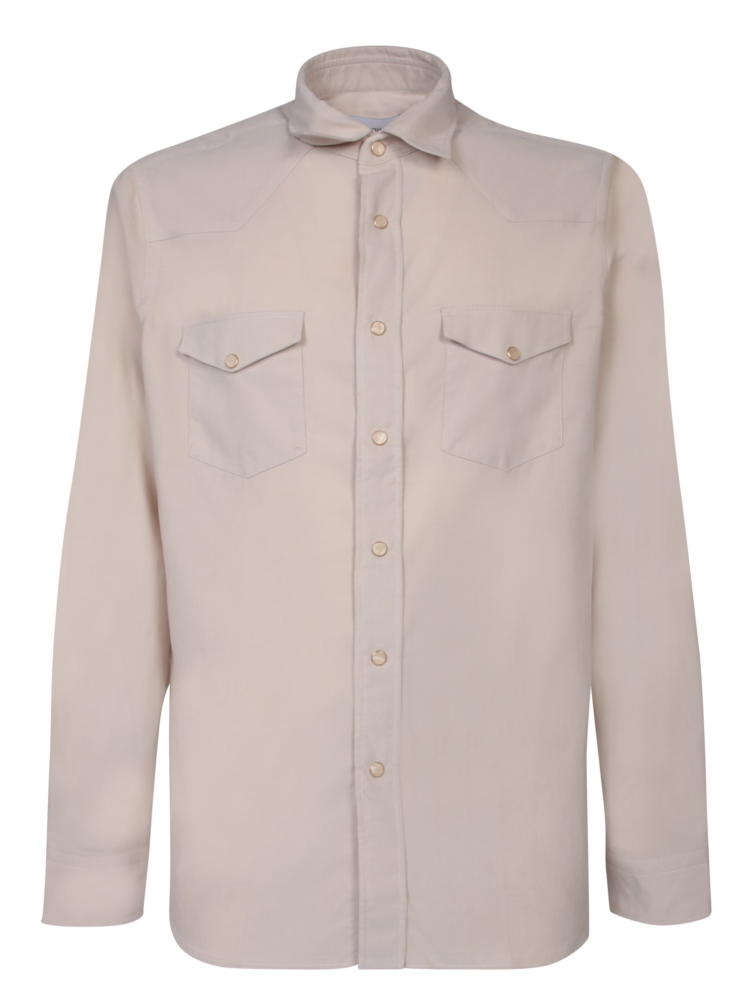 Lardini Texan Corduroy Shirt In Ice