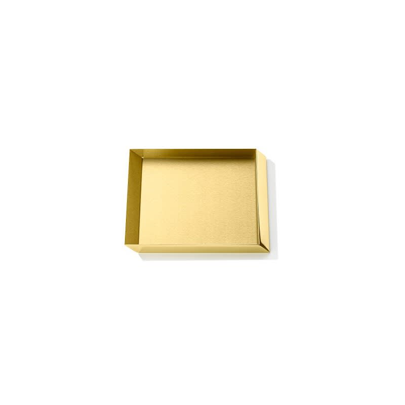 Ghidini 1961 Axonometry - Squared Small Tray Polished Brass