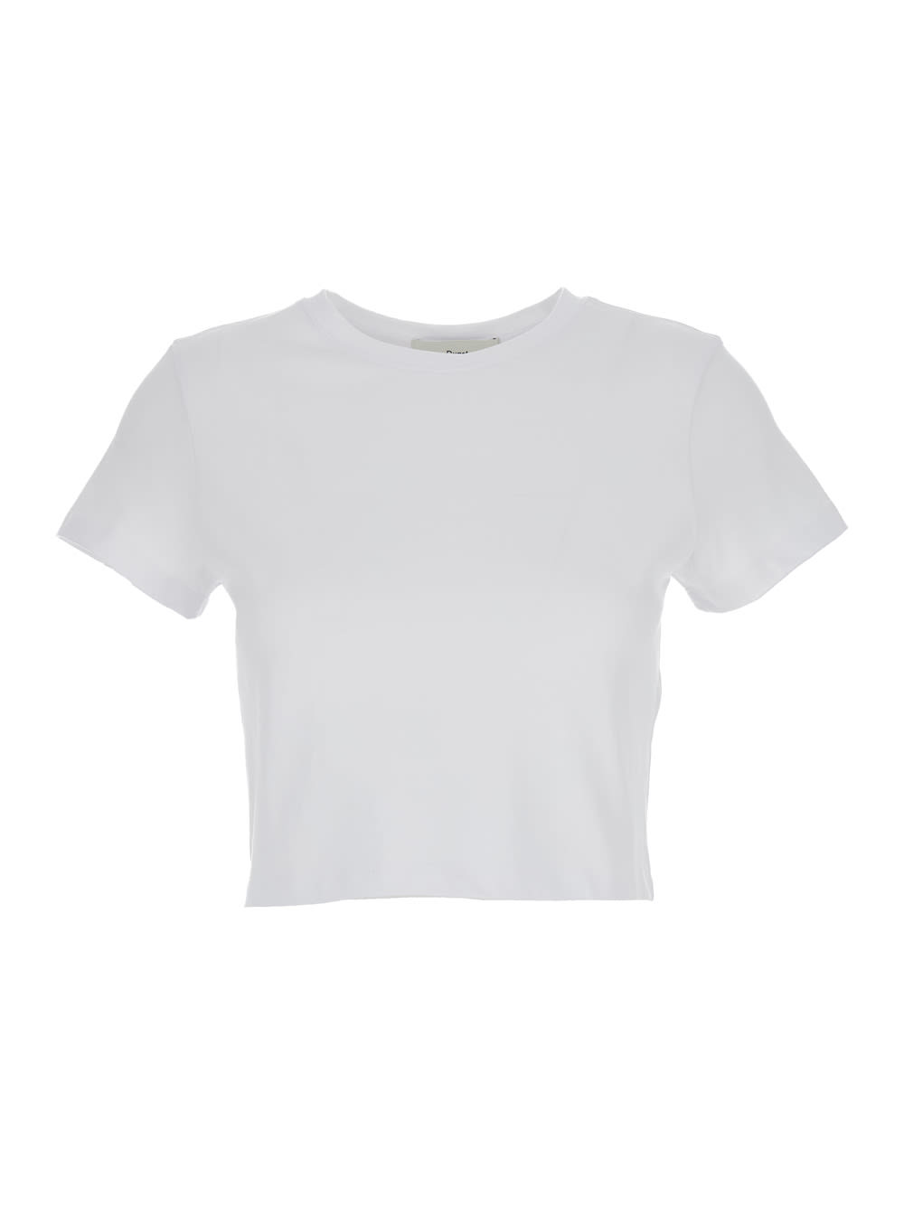 Dunst White Cropped Tee In White Cotton Woman