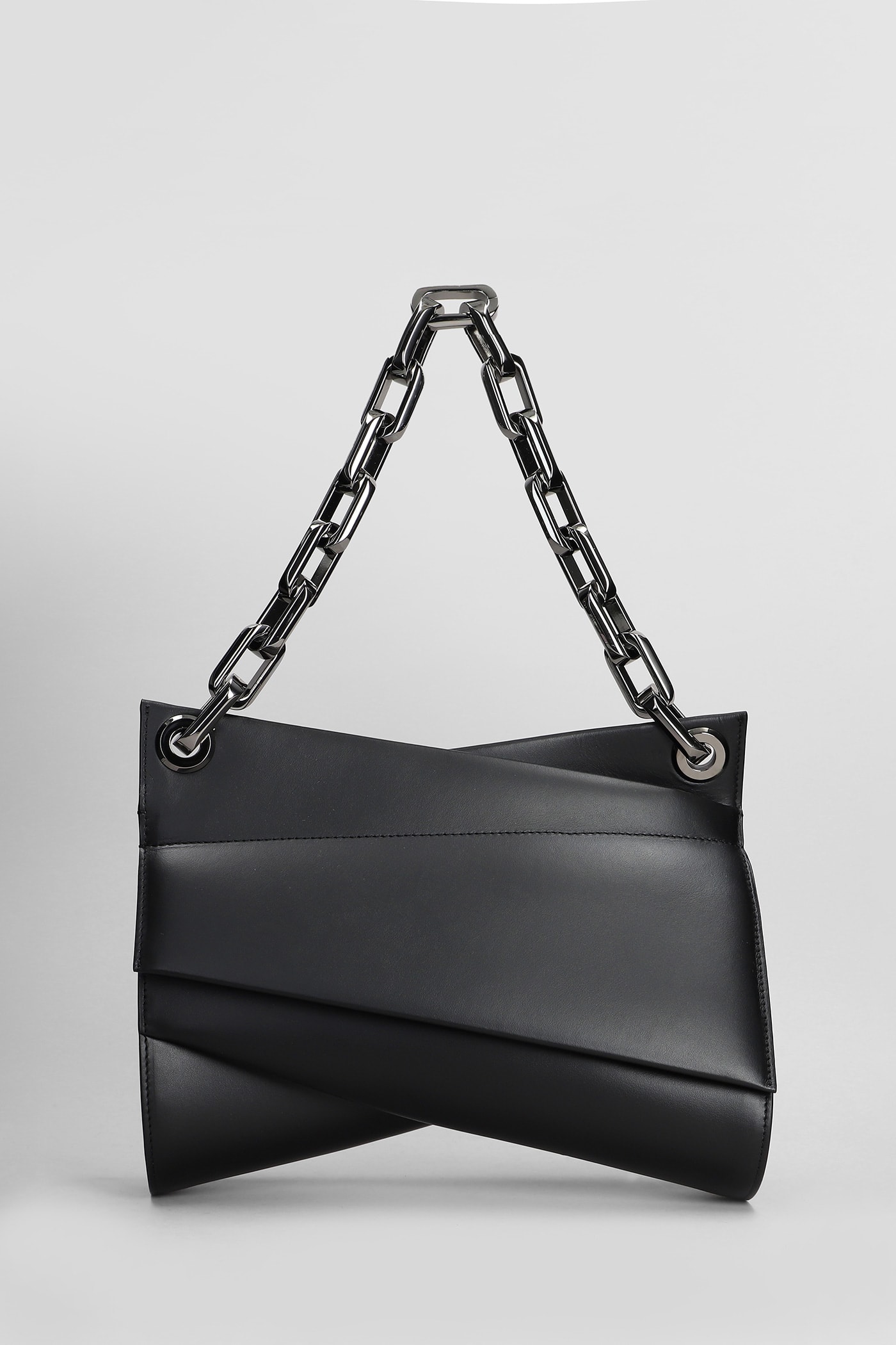 Christian Louboutin Loubitwist Shoulder Bag In Black Leather