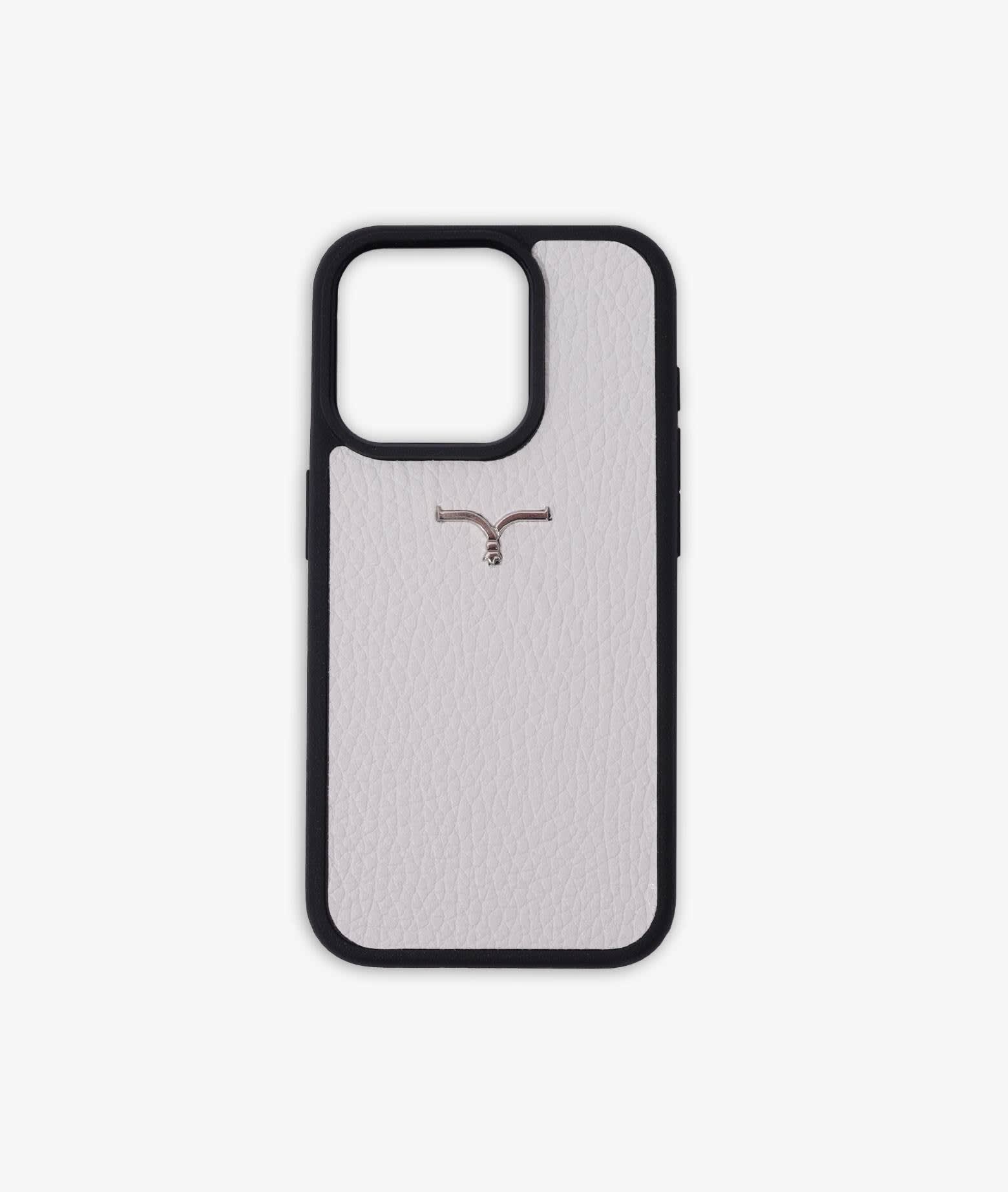 Larusmiani Calf Leather Cover For Iphone 15 Accessory