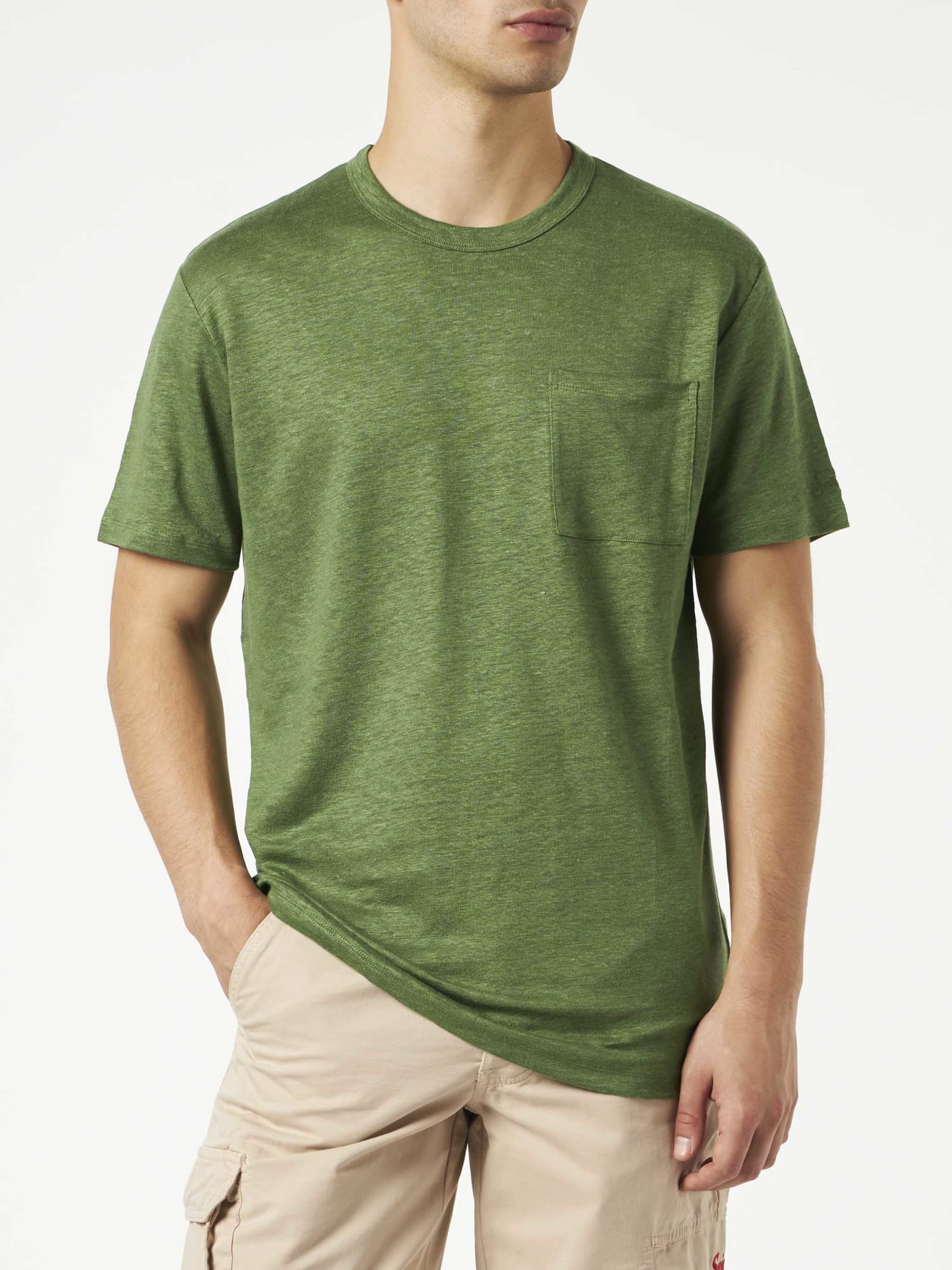 MC2 Saint Barth Man Linen Jersey T-shirt