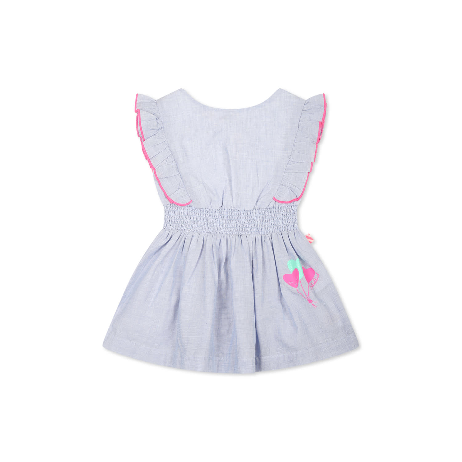 Billieblush Blue Dress For Baby Girl With Hearts