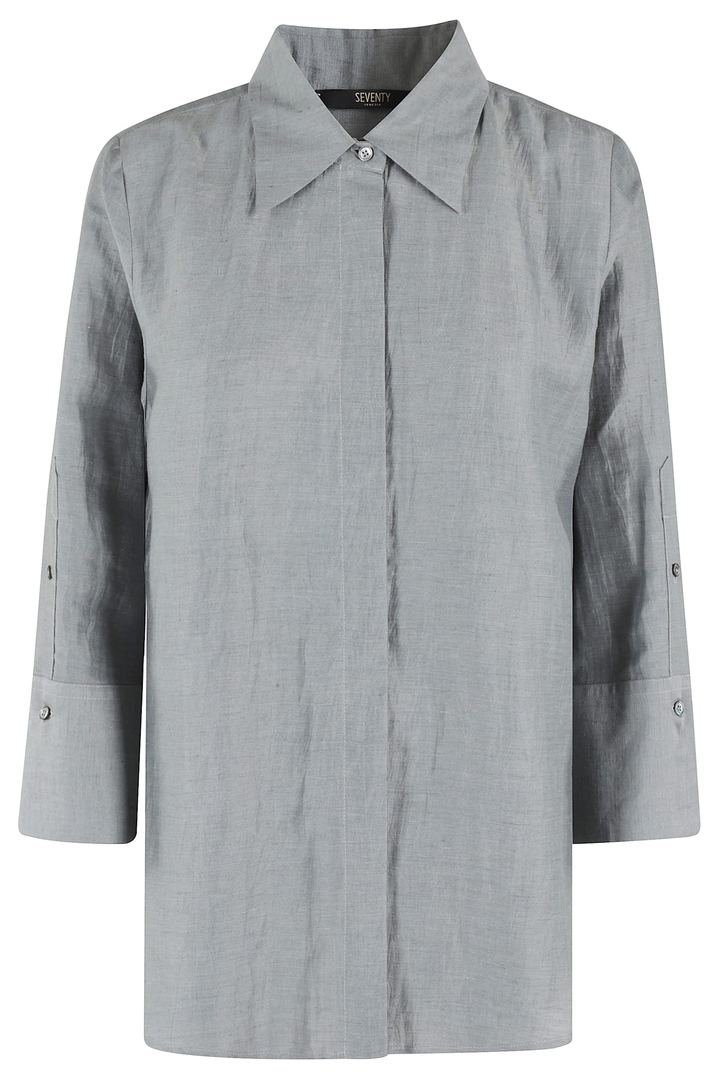 Seventy Camicia Mistolino Fiammato Crincle