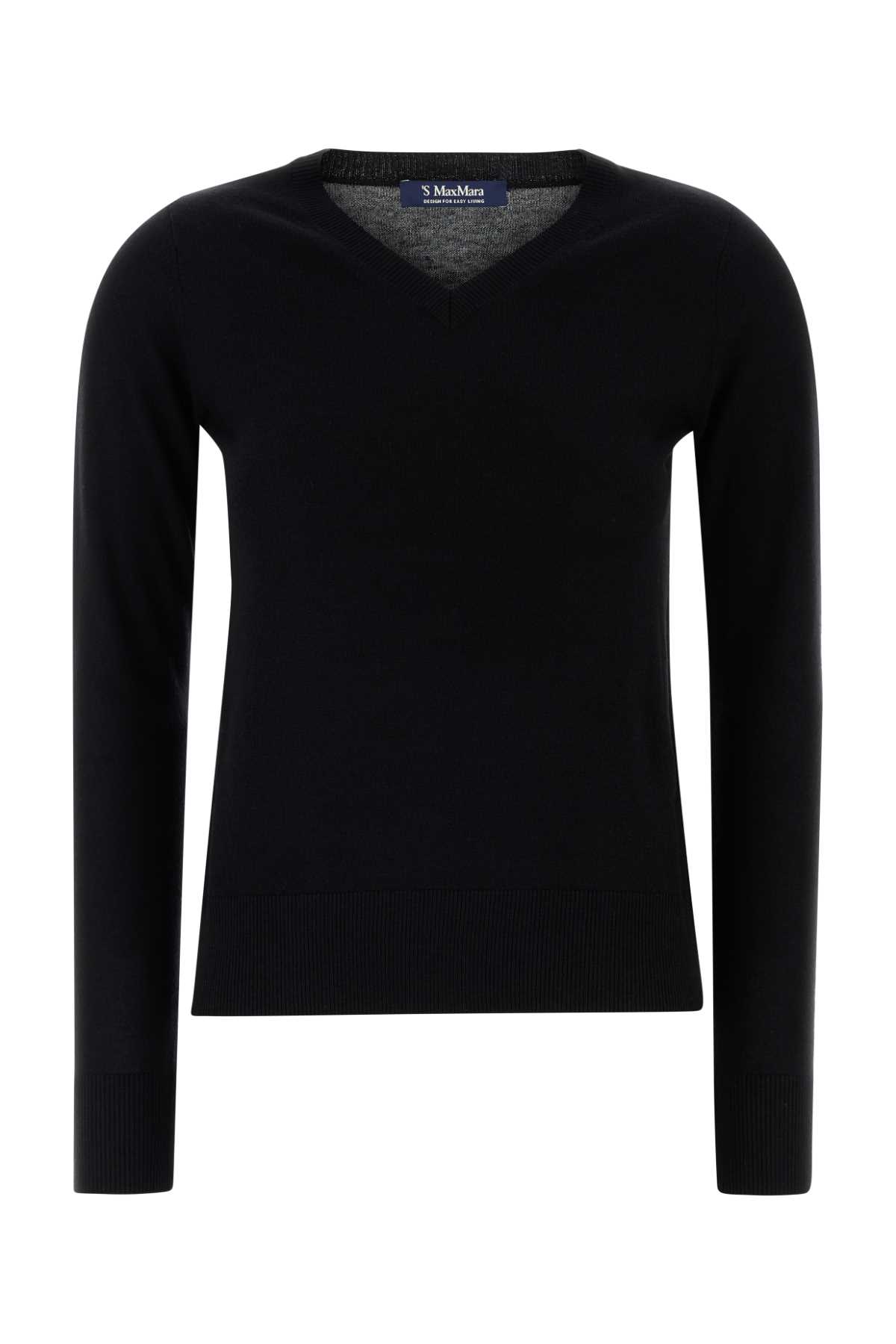 'S Max Mara Black Wool Idoneo Sweater