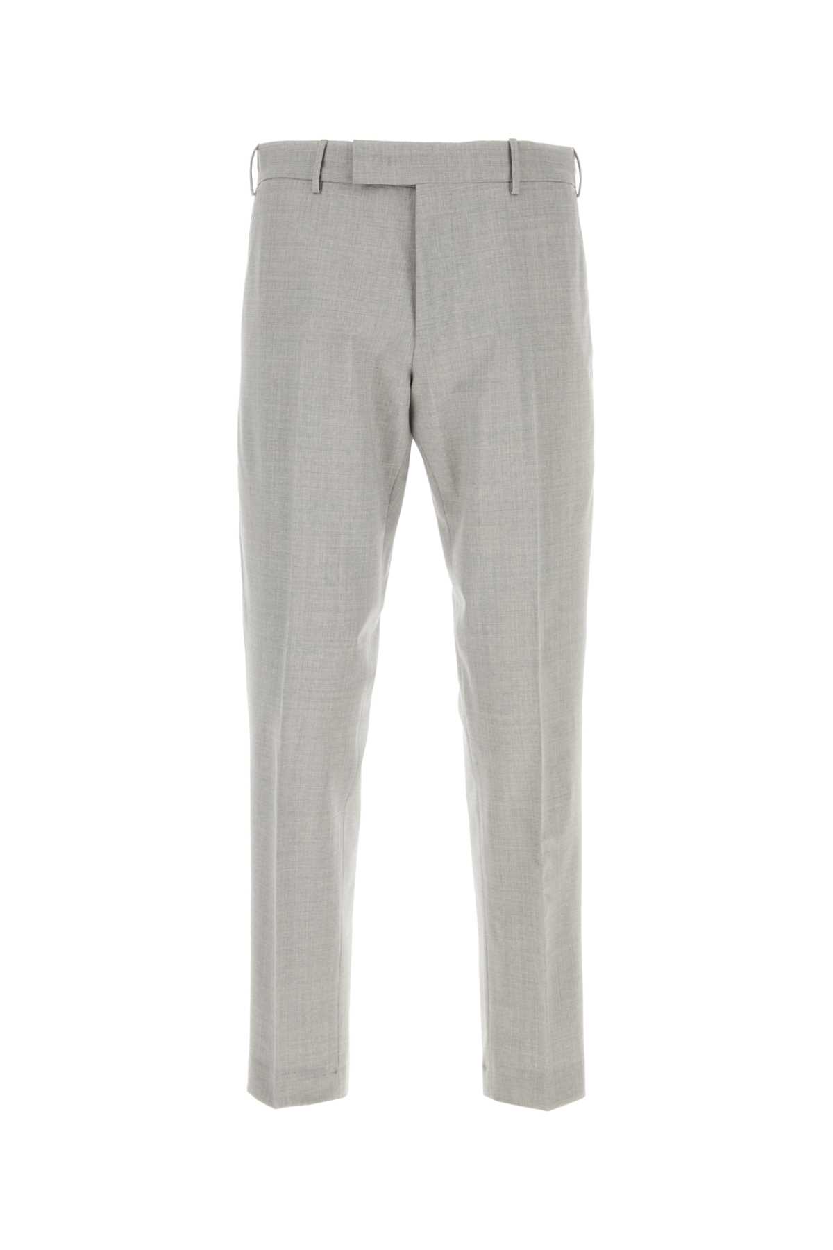 PT Torino Melange Light Grey Stretch Wool Pant
