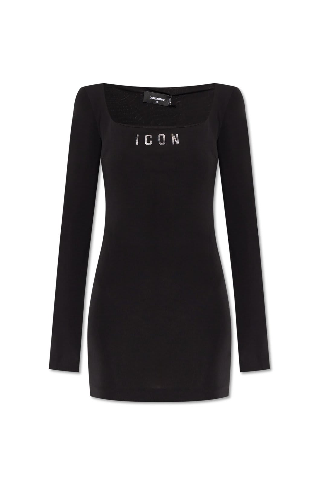 Dsquared2 Icon Logo Square Neck Mini Dress