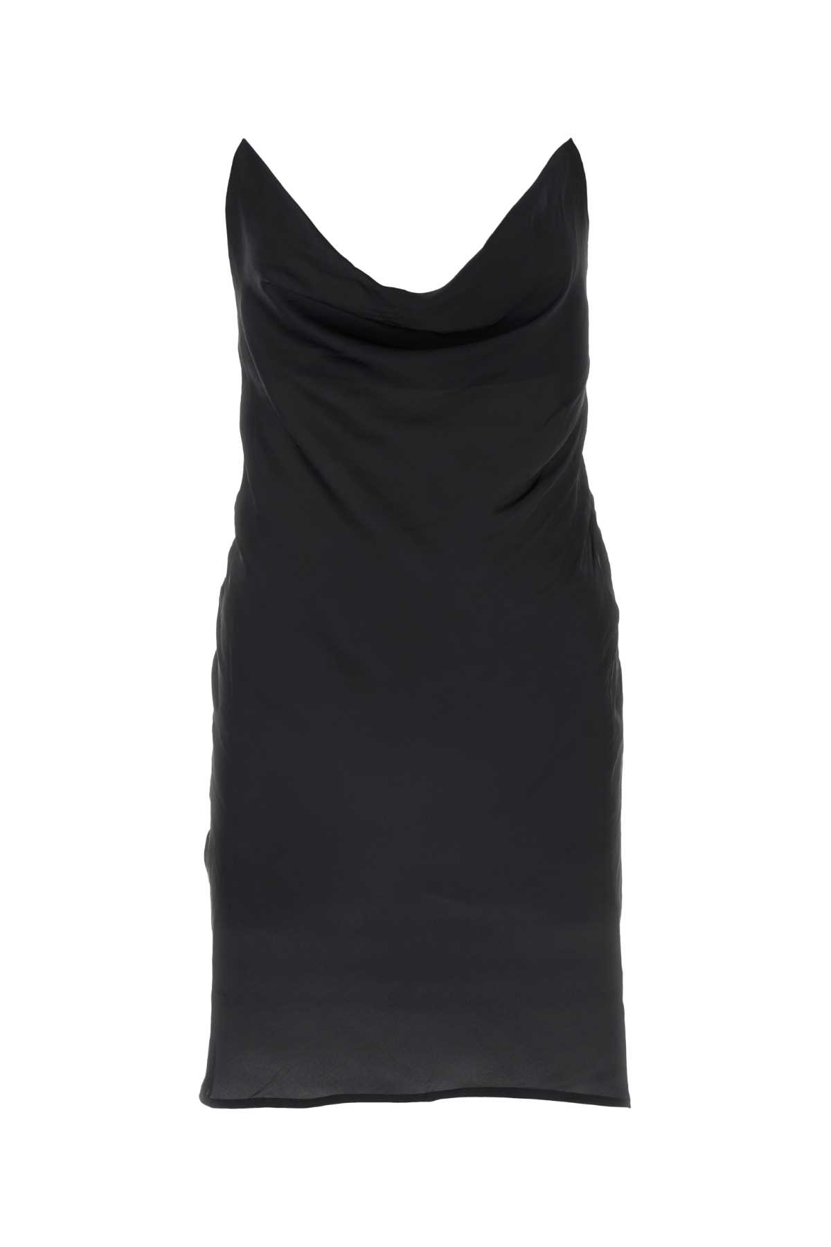 Y/Project Black Satin Mini Dress