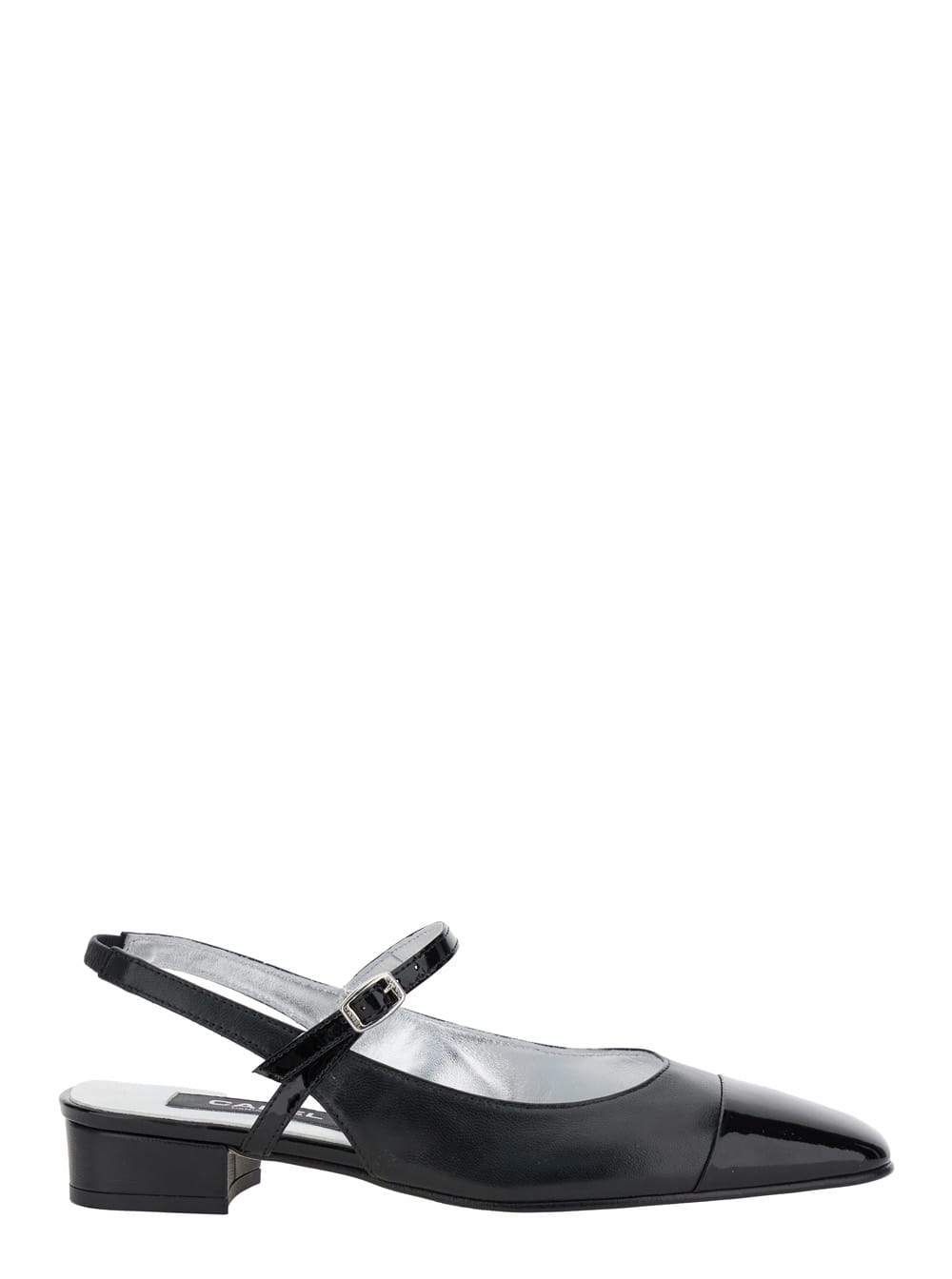Carel oceano Black Slingback Ballet Shoes In Leather Woman