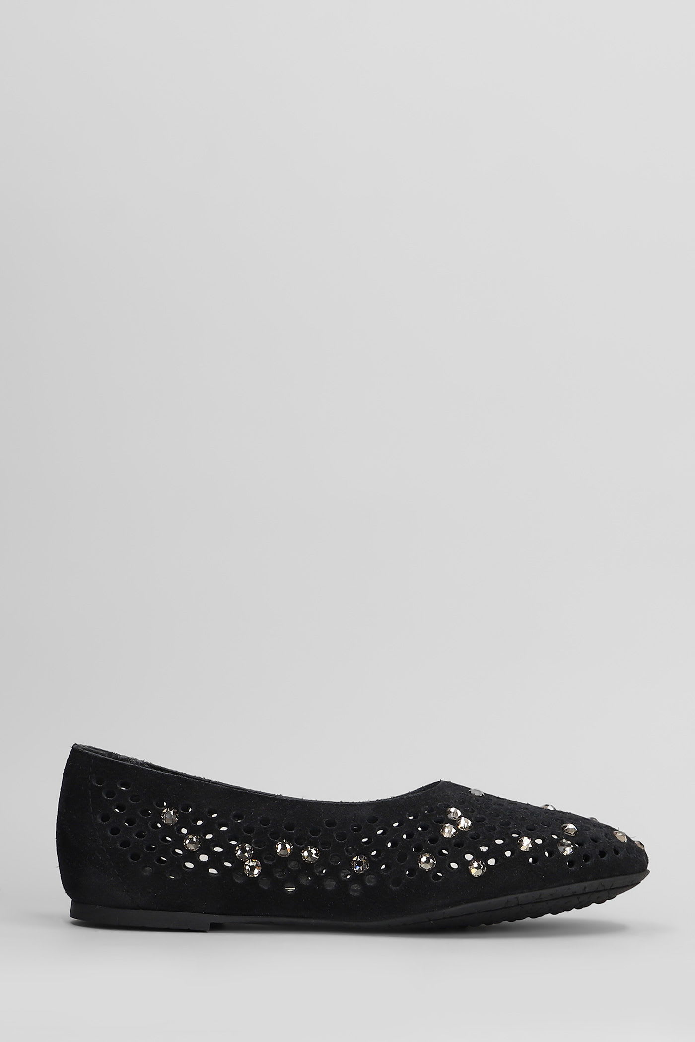 Pedro Garcia Ariane Ballet Flats In Black Suede