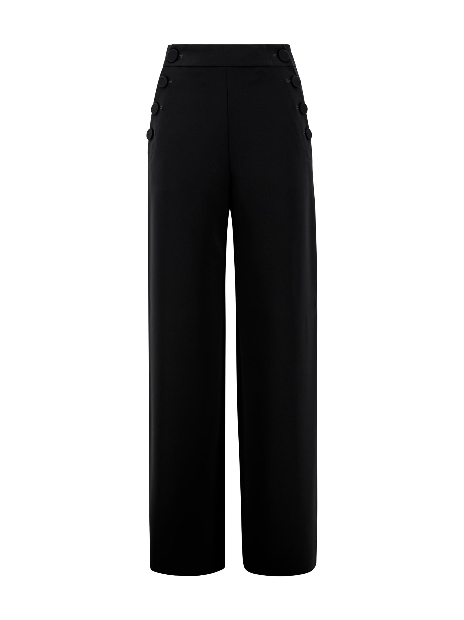 Max Mara Studio Black Triacetate Blend Rina Wide-leg Pant