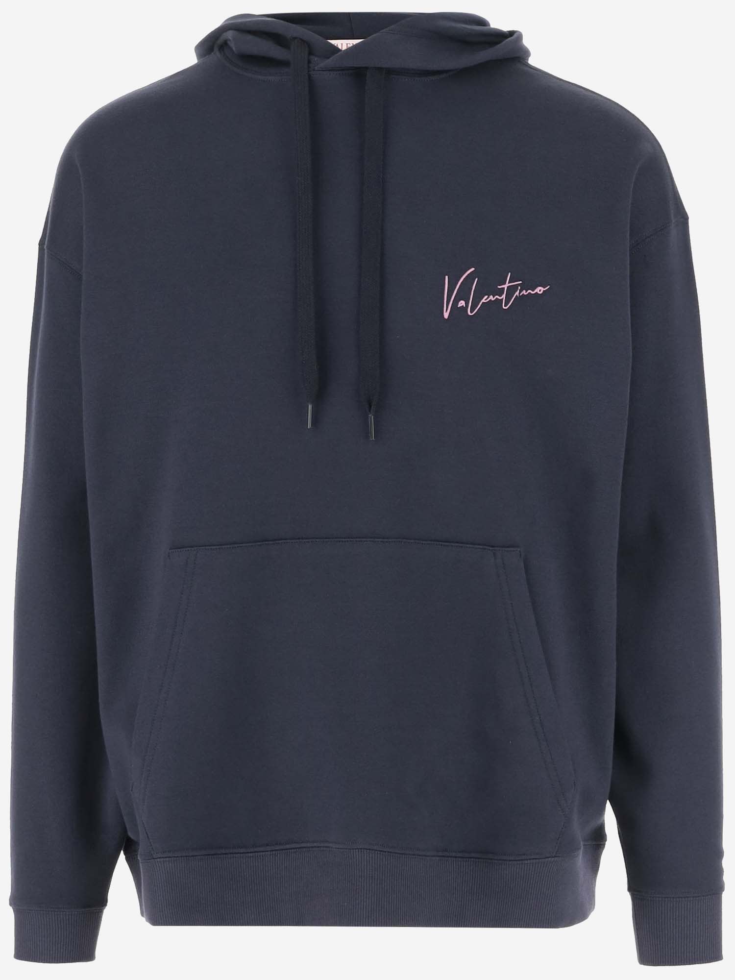 Valentino Logo Embroidery Hoodie