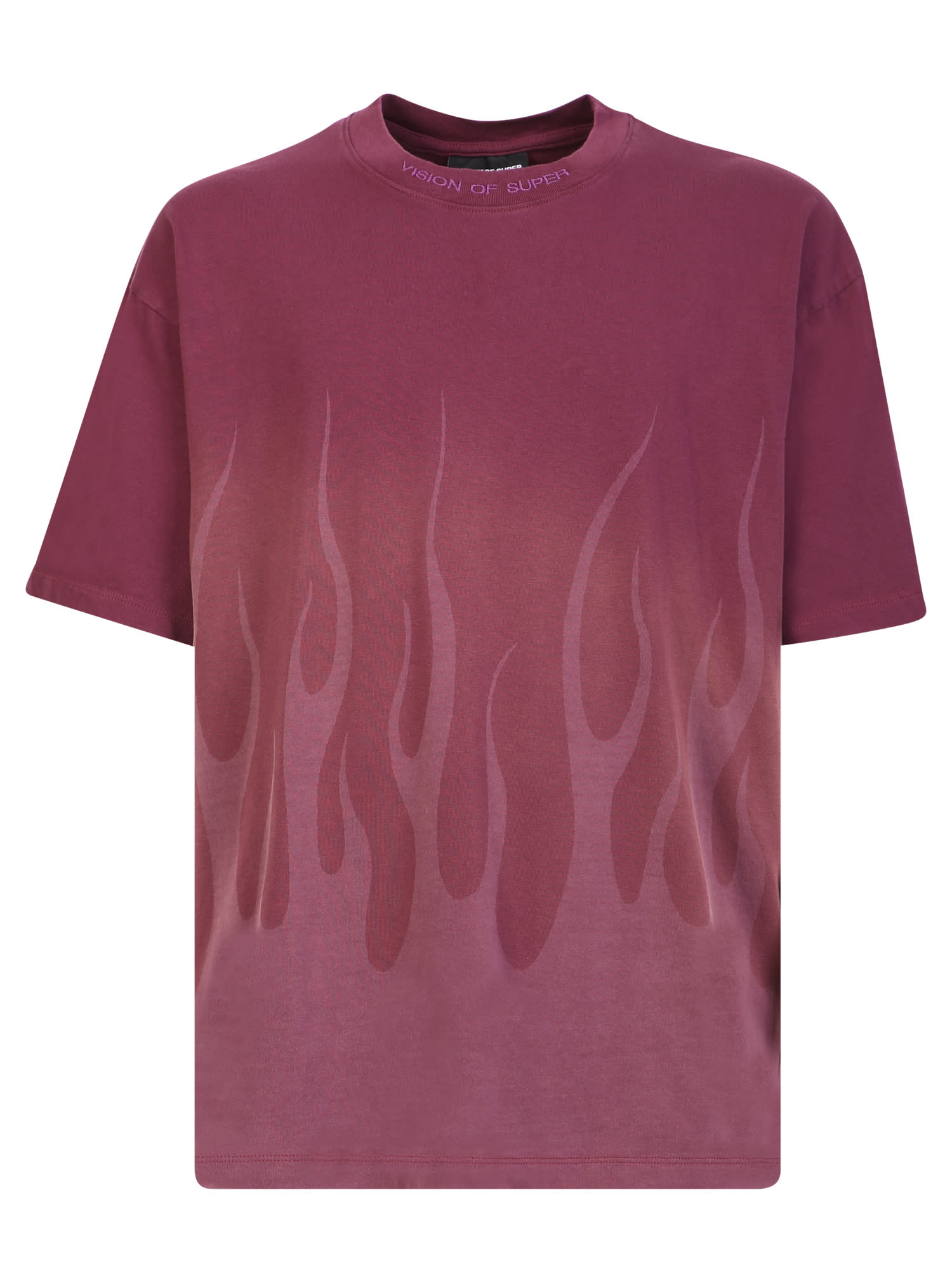 Vision of Super Wine Lasered Flames T-shirt