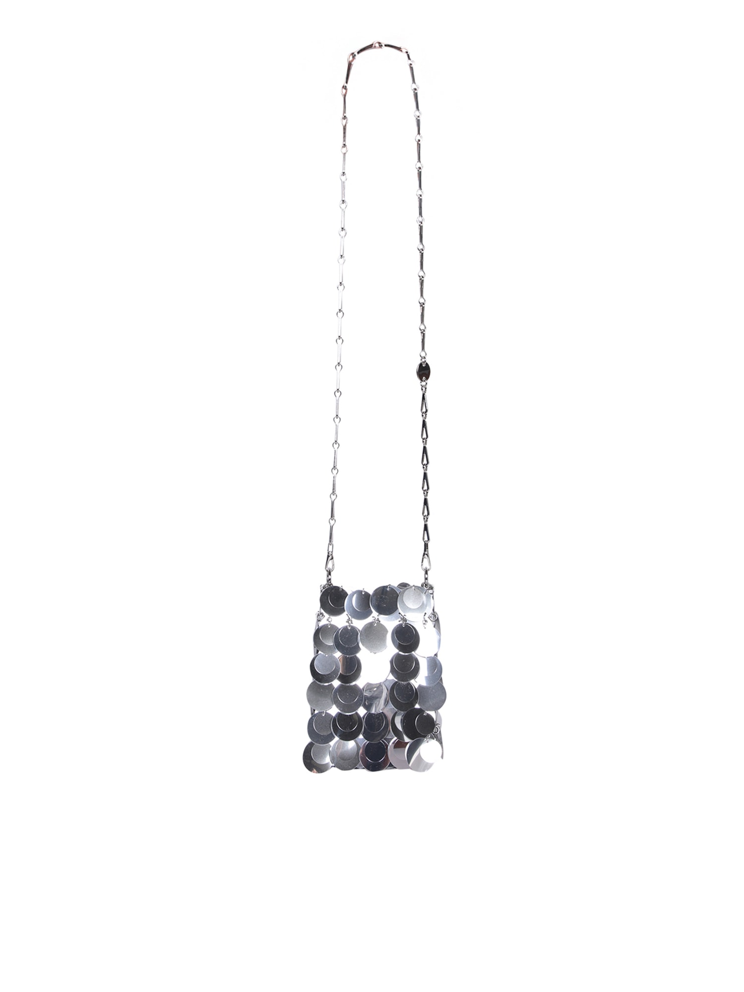 Paco Rabanne Sac Soir Sparkle Mini Bag In Silver
