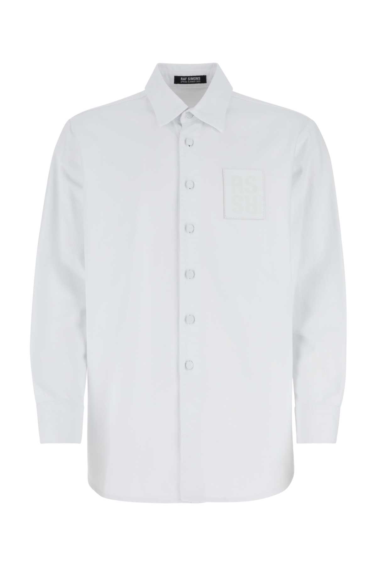Raf Simons White Denim Shirt