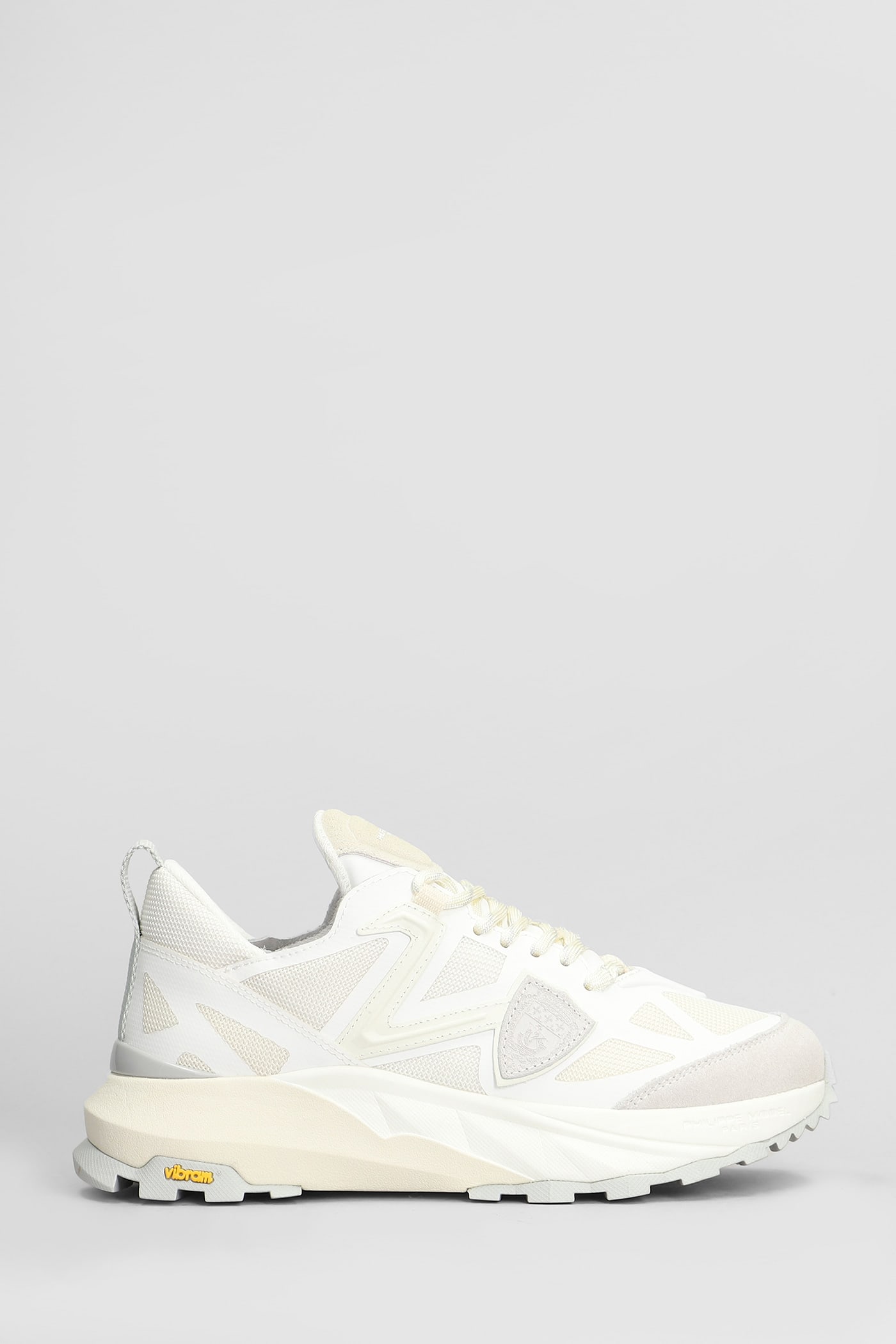 Philippe Model Rocx Low Sneakers In White Fabric