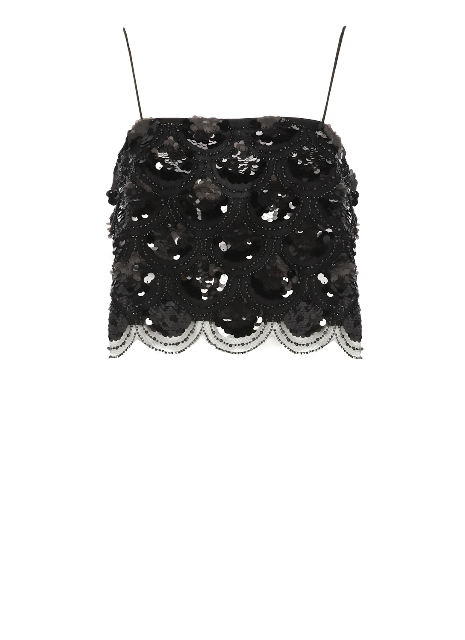 Rotate by Birger Christensen Sequins Top Crop