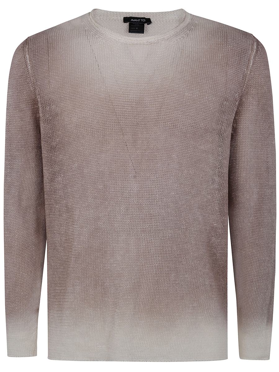 Avant Toi Gradient Effect Round Neck Pullover Clothing