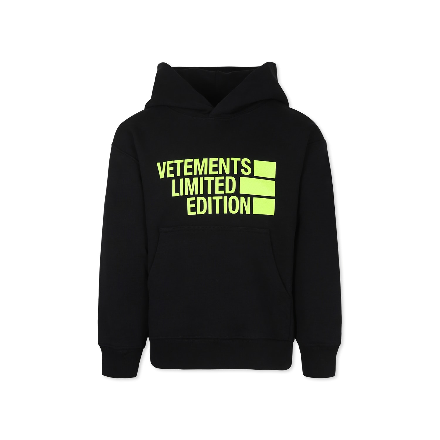 VETEMENTS Black Sweatshirt For Kids With Logo