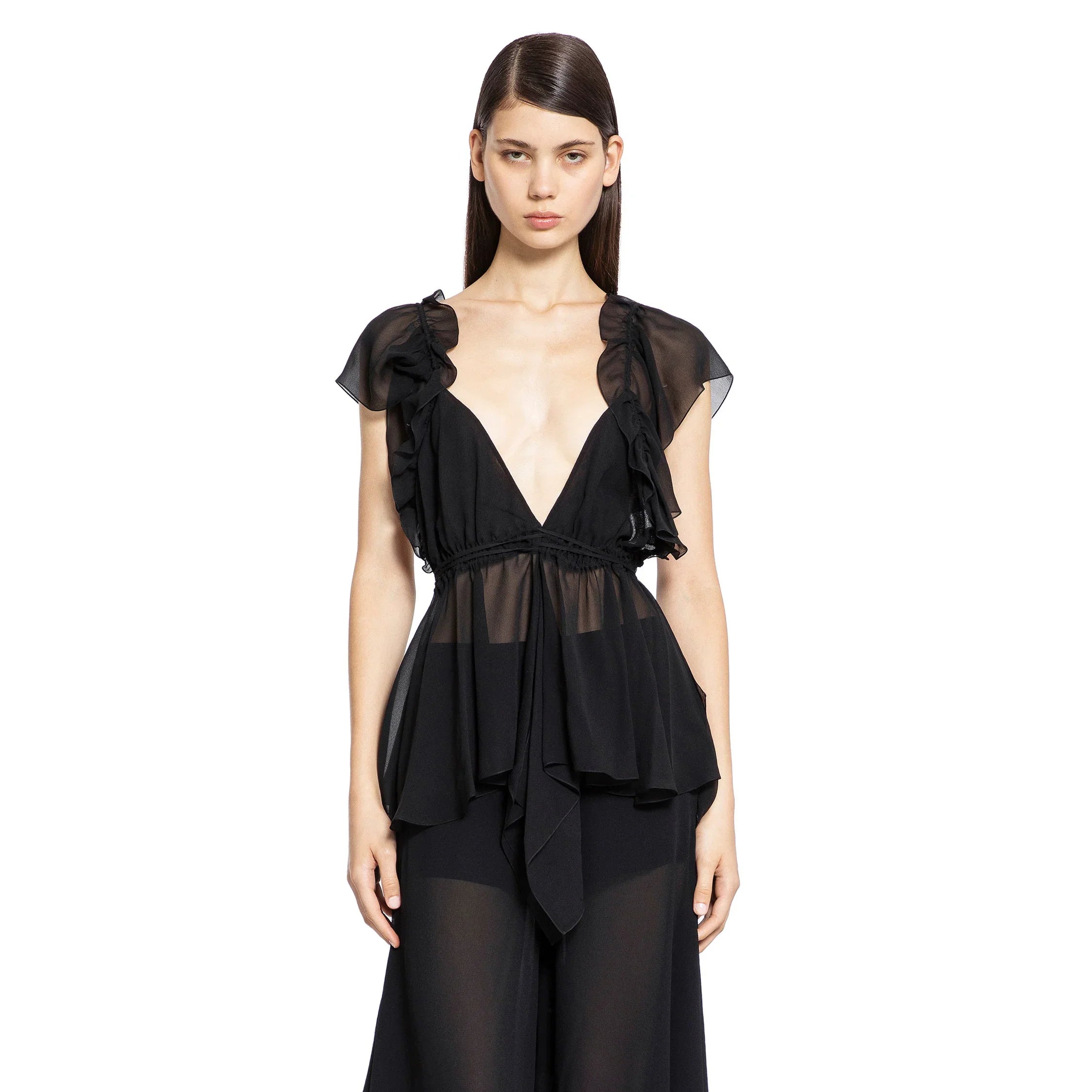 CHLOÉ WOMAN BLACK TOPS