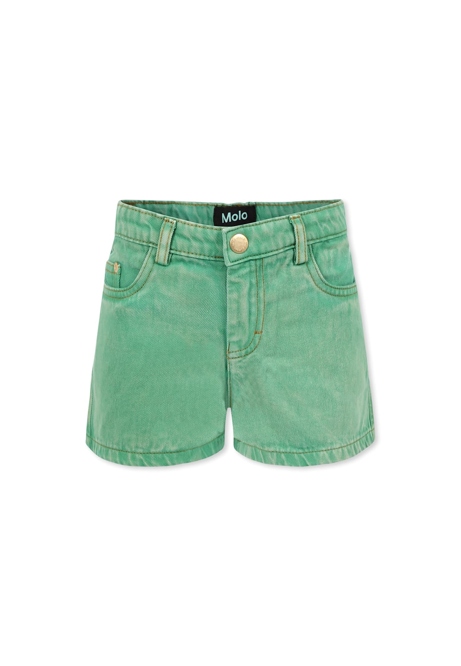 Molo Green Shorts For Girl