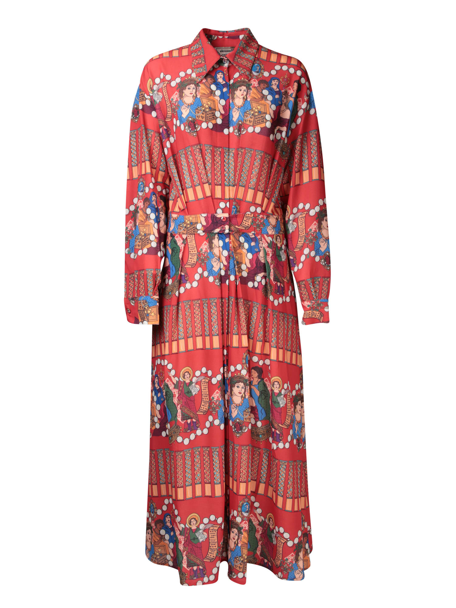 Alessandro Enriquez Crepe Multicolor Dress