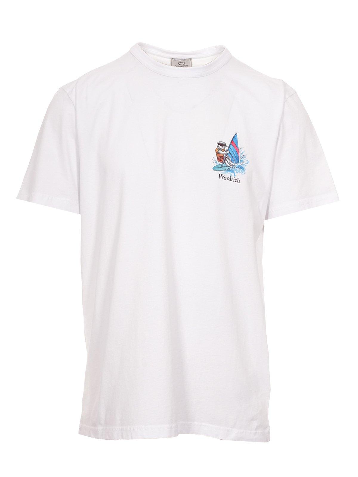 Woolrich Logo Printed Crewneck T-shirt