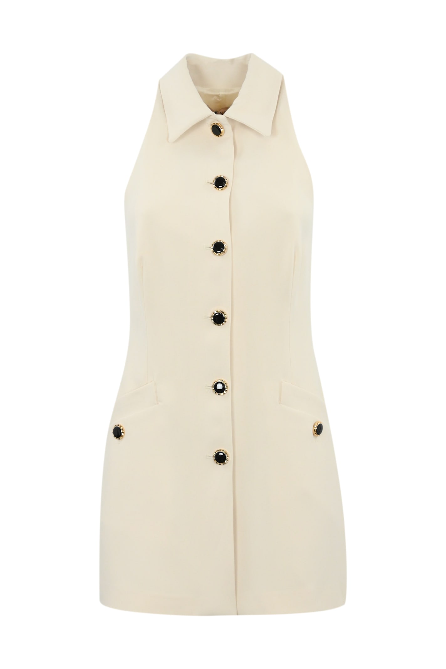 TwinSet Fluid Crepe Tunic With Buttons